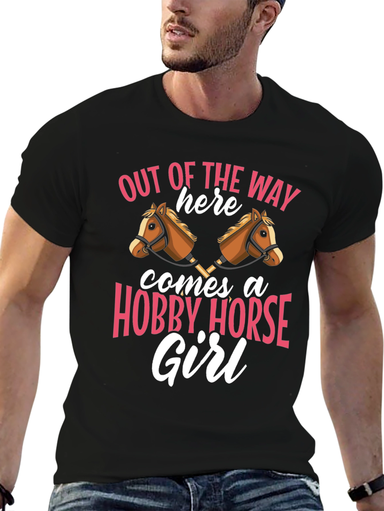 Black Hobby Horse Girl T-Shirt view 6