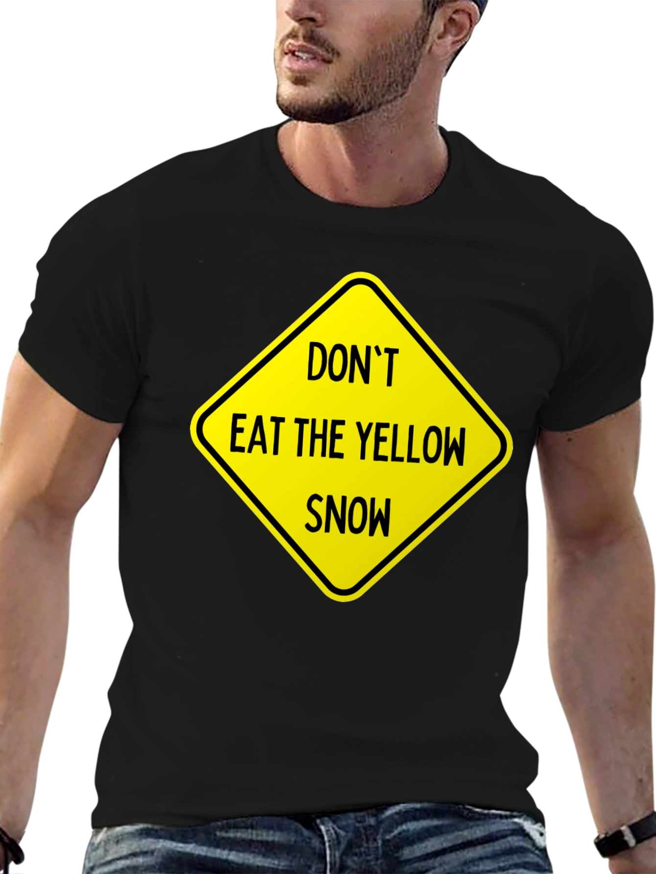 Black Don't Eat Yellow Snow Graphic Tee view 6