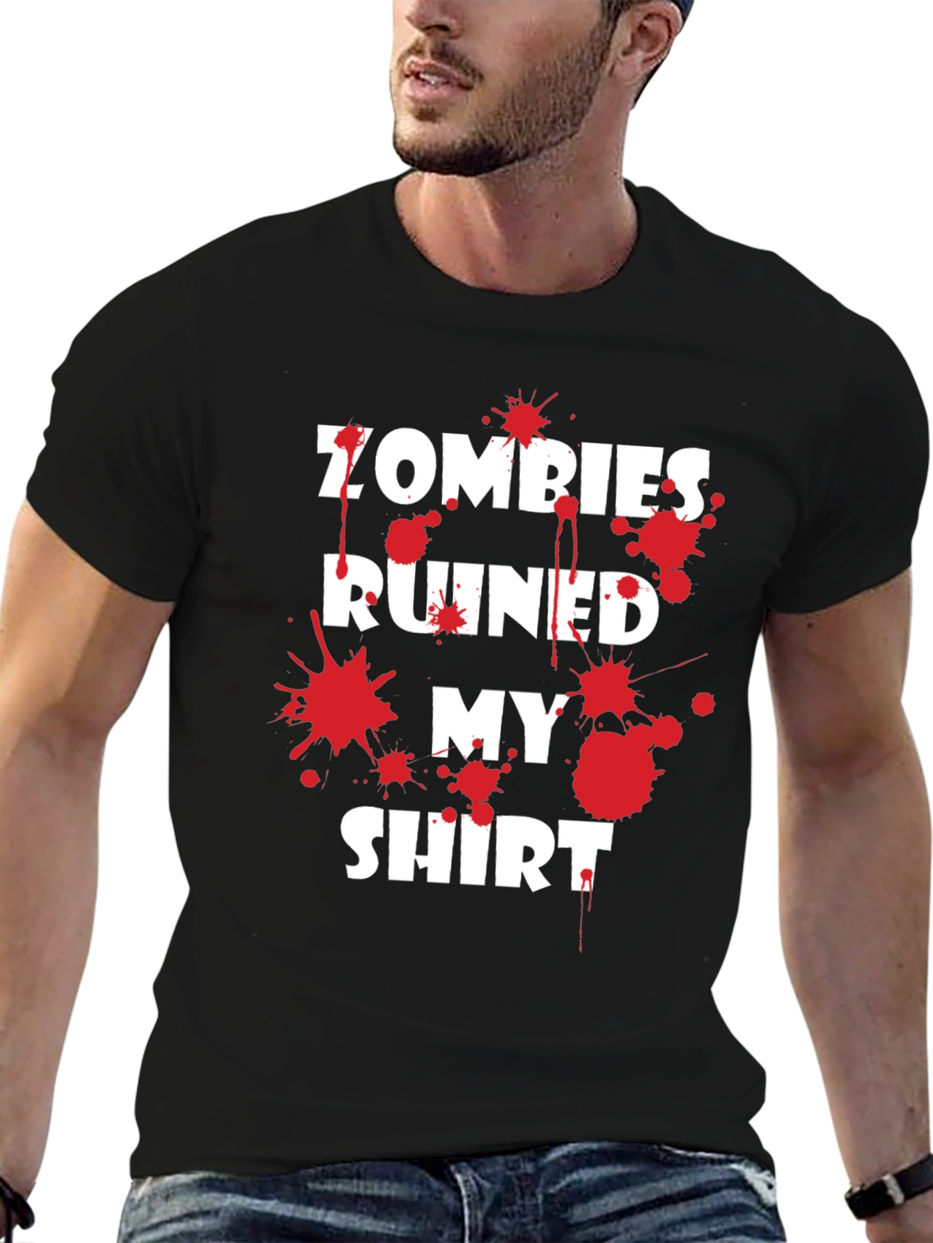 Black Zombies Ruined My Shirt Graphic Tee view 6