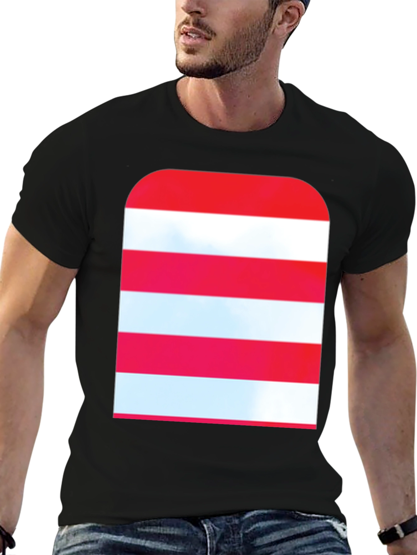 Striped Graphic Tee - Modern Casual Style - 6