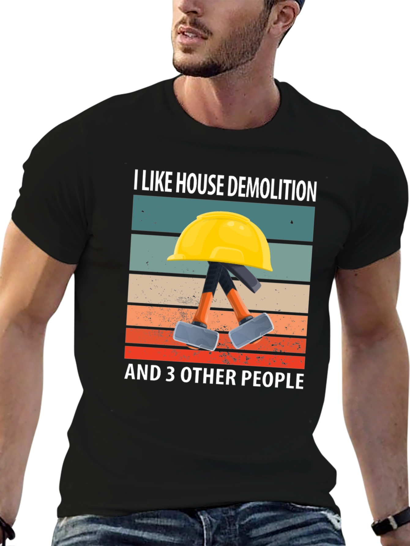 Black House Demolition T-Shirt - Funny Demolition Crew Tee view 6