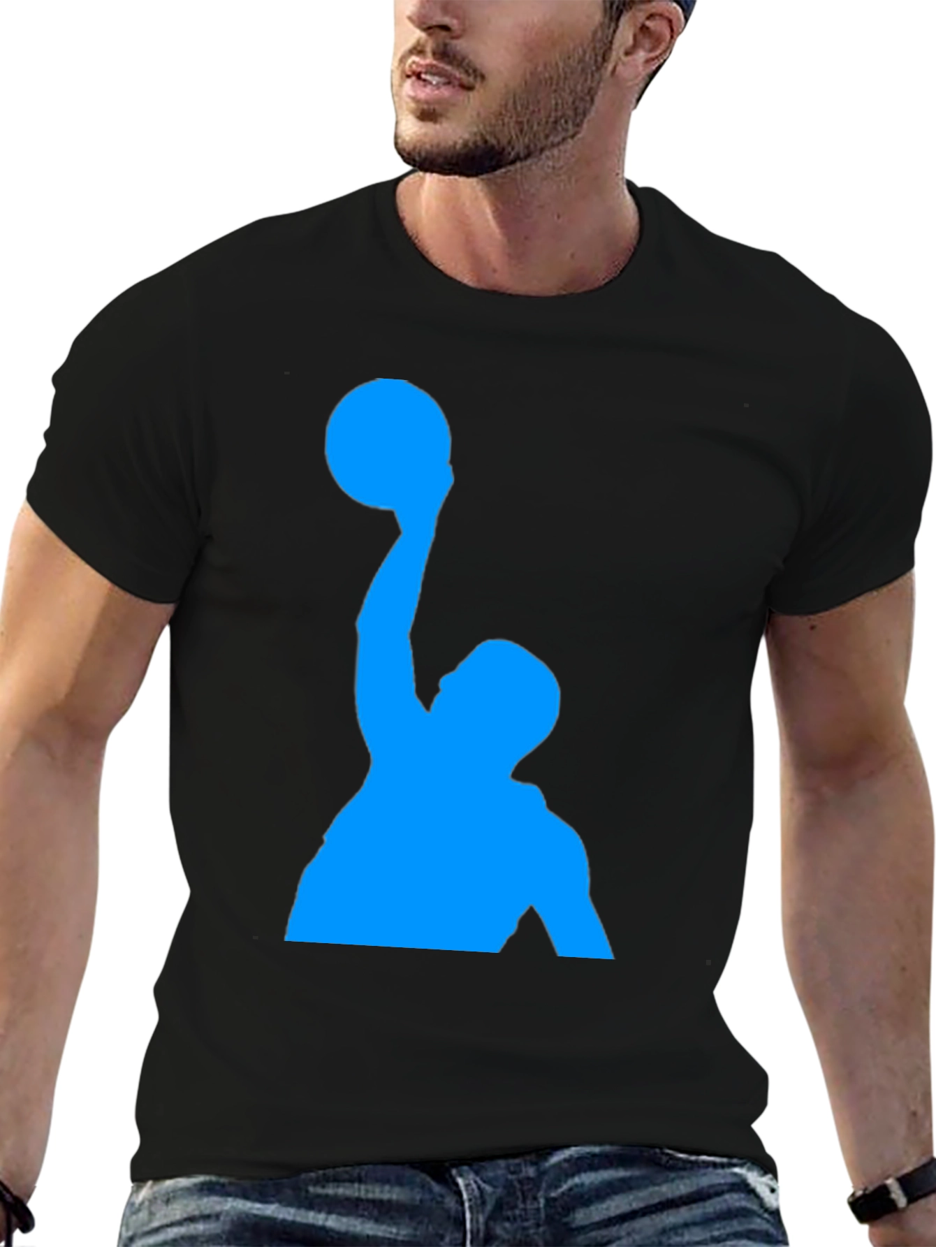 Black Basketball Player Graphic Tee - Black view 6