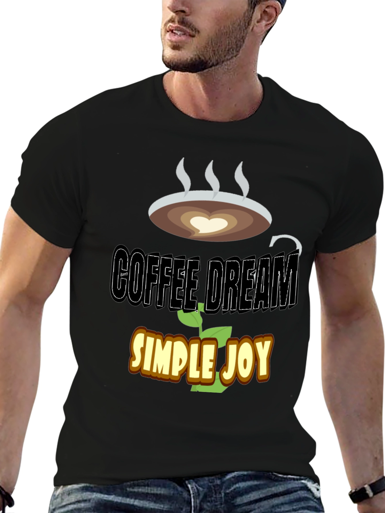 Black Coffee Dream T-Shirt - Simple Joy Graphic Tee view 6