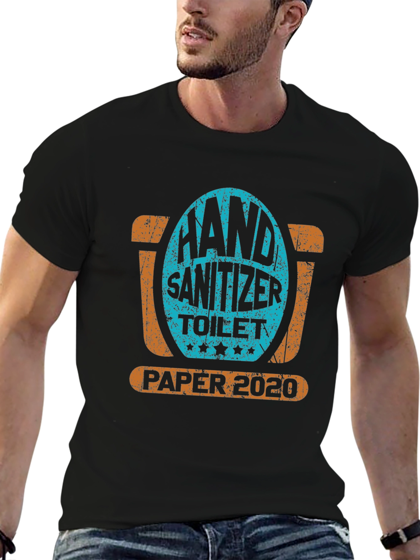 Black Hand Sanitizer Toilet Paper 2020 T-Shirt view 6