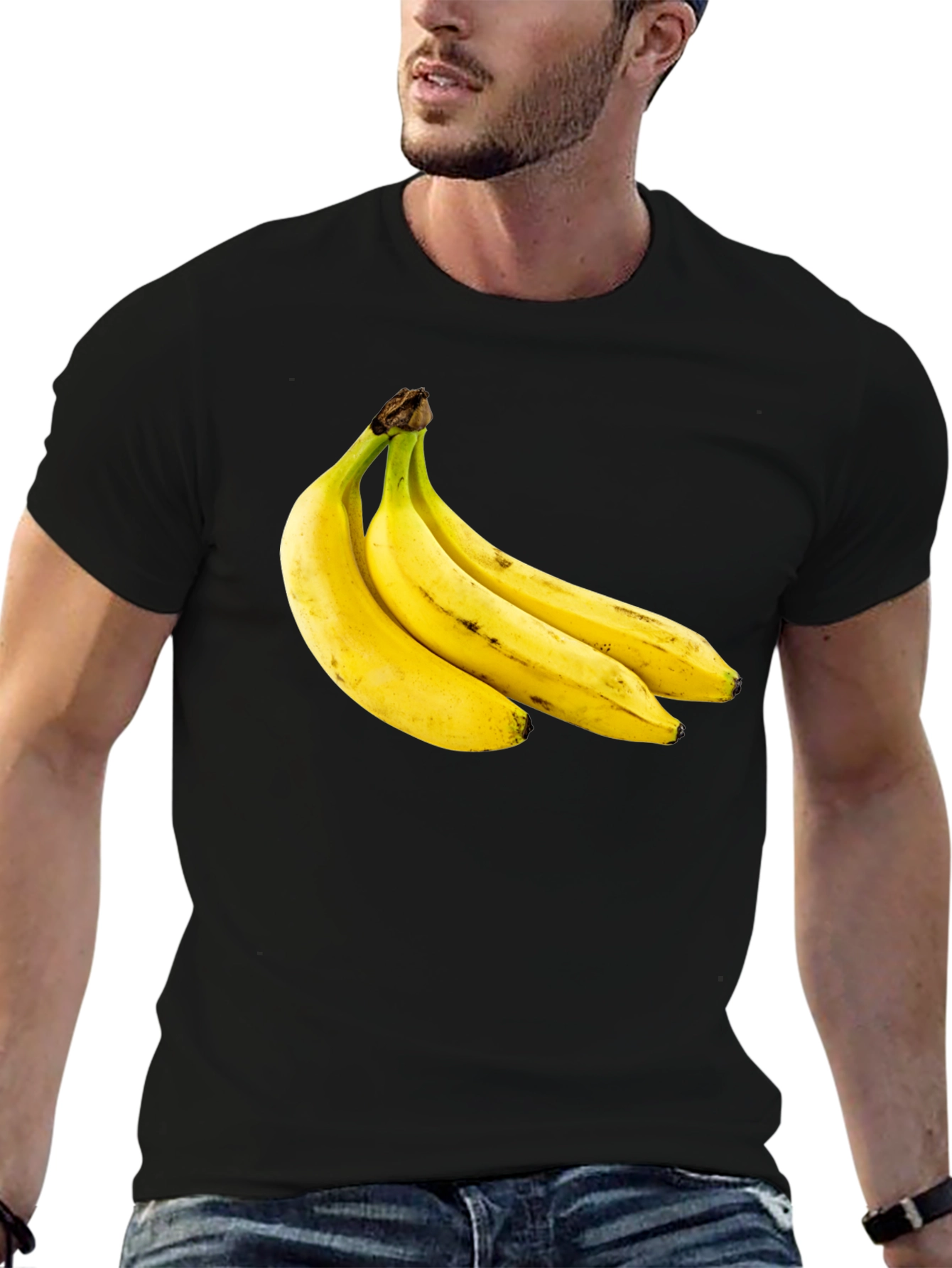 Black Banana Bunch Graphic Black T-Shirt view 6