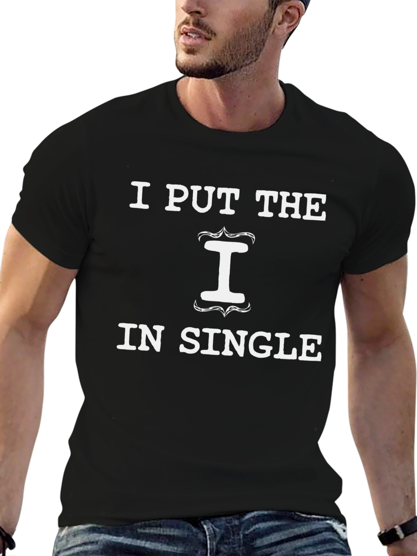 Black I Put The I In Single Graphic T-Shirt view 6