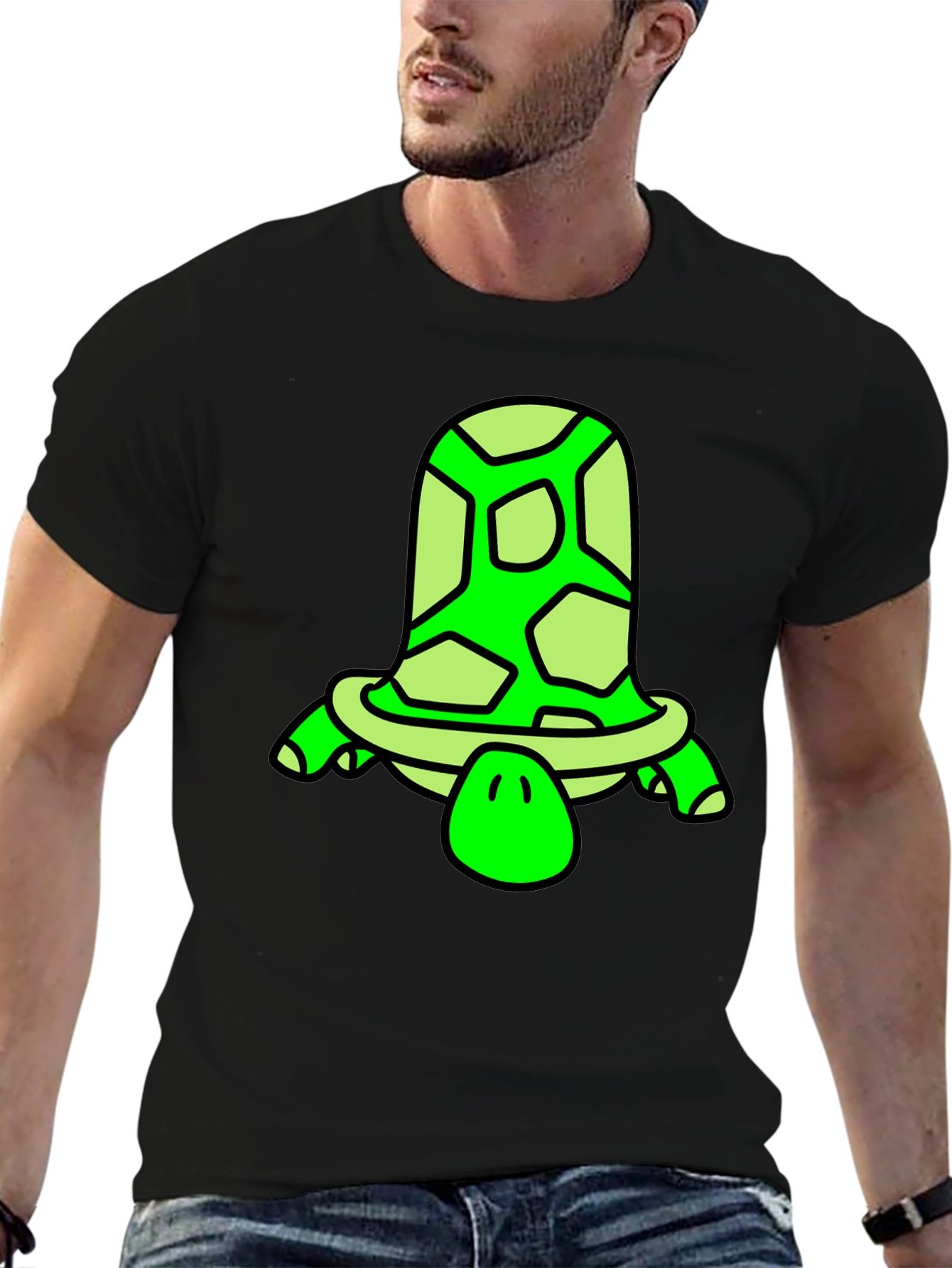 Black Turtle Graphic Tee - Black Unisex T-Shirt view 6