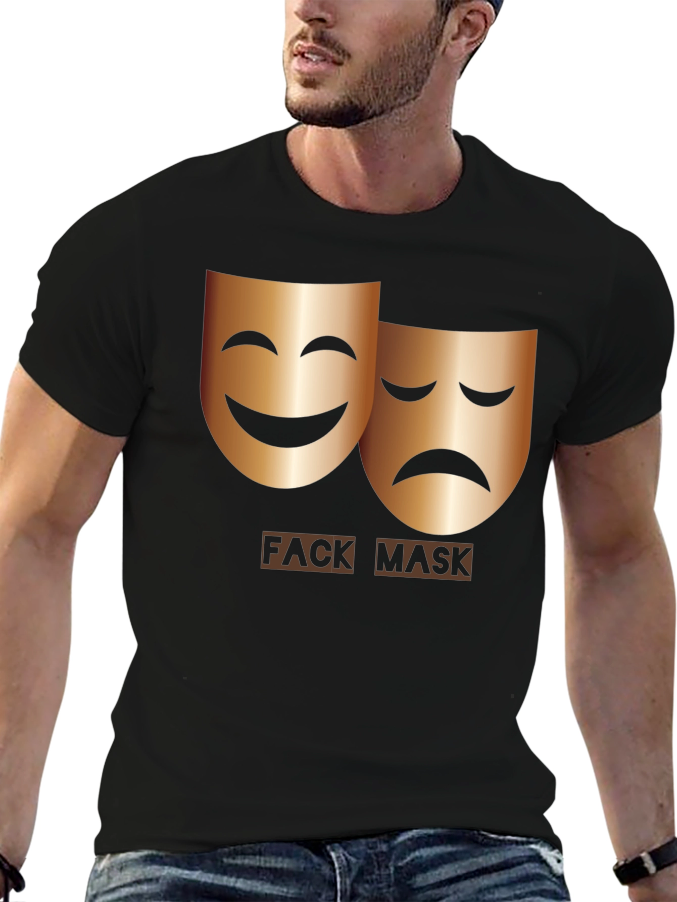 Comedy Tragedy Masks T-Shirt - Theatrical Graphic Tee - 6