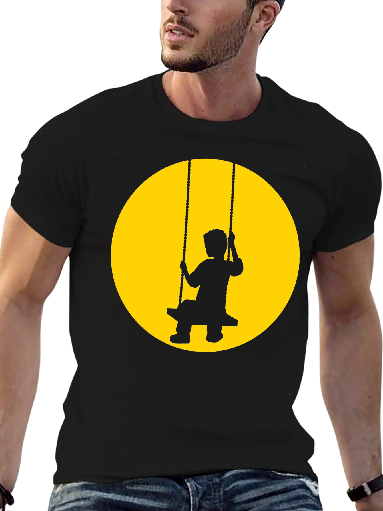 Black Silhouette Swing T-Shirt - Black view 6
