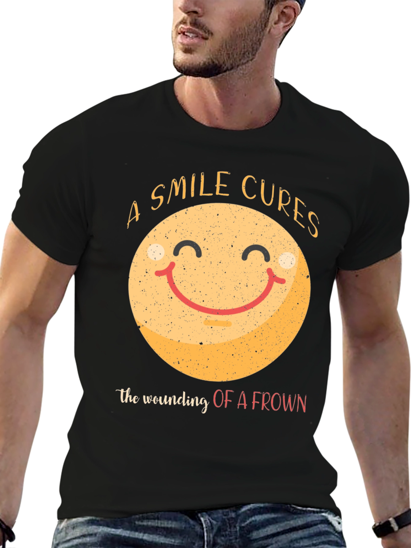 Black Smile Cures Graphic T-Shirt - Black view 6