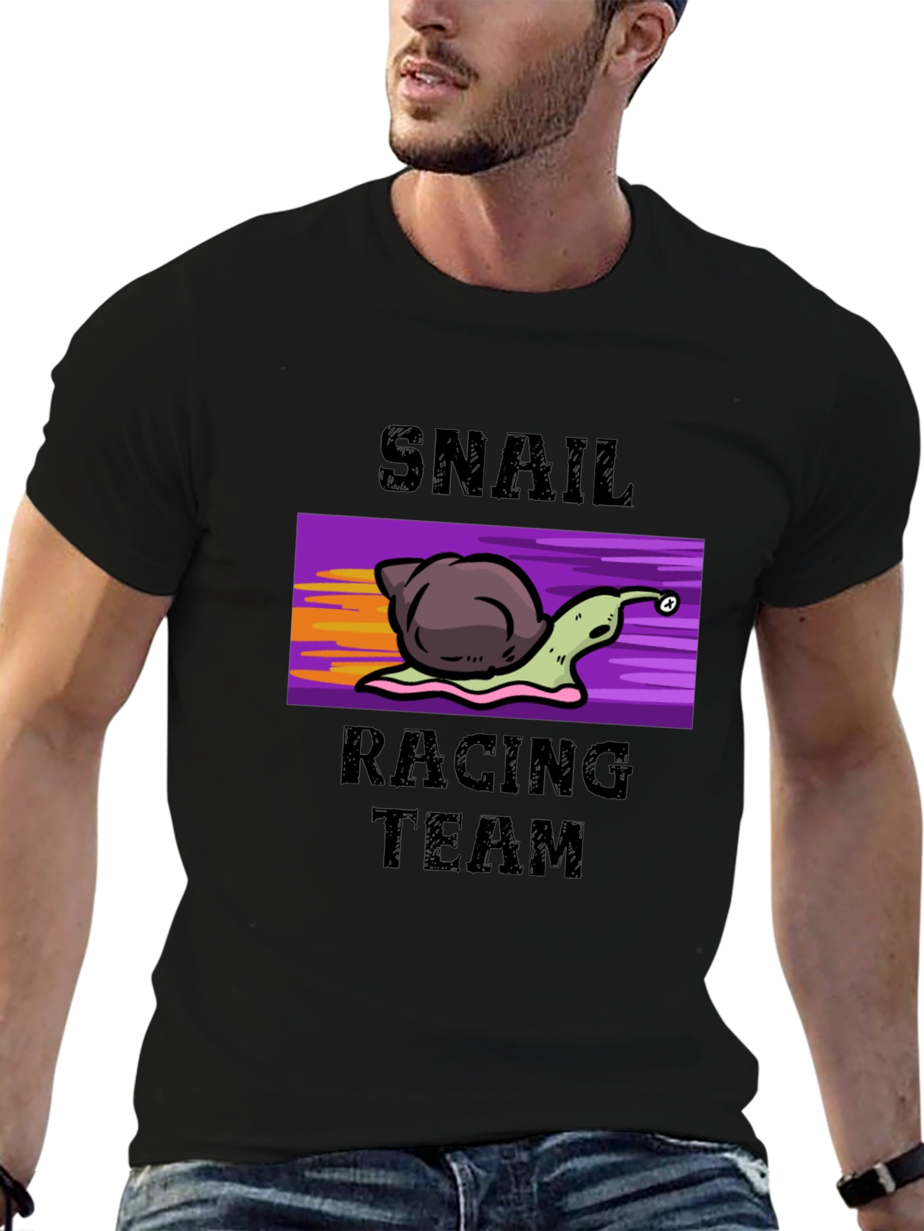 Black Snail Racing Team Graphic T-Shirt view 6