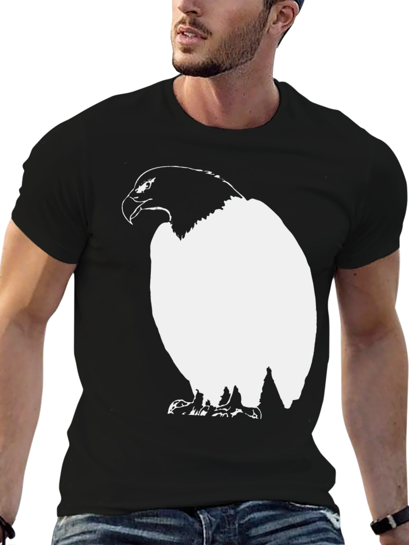 Black Eagle Graphic Black T-Shirt view 6
