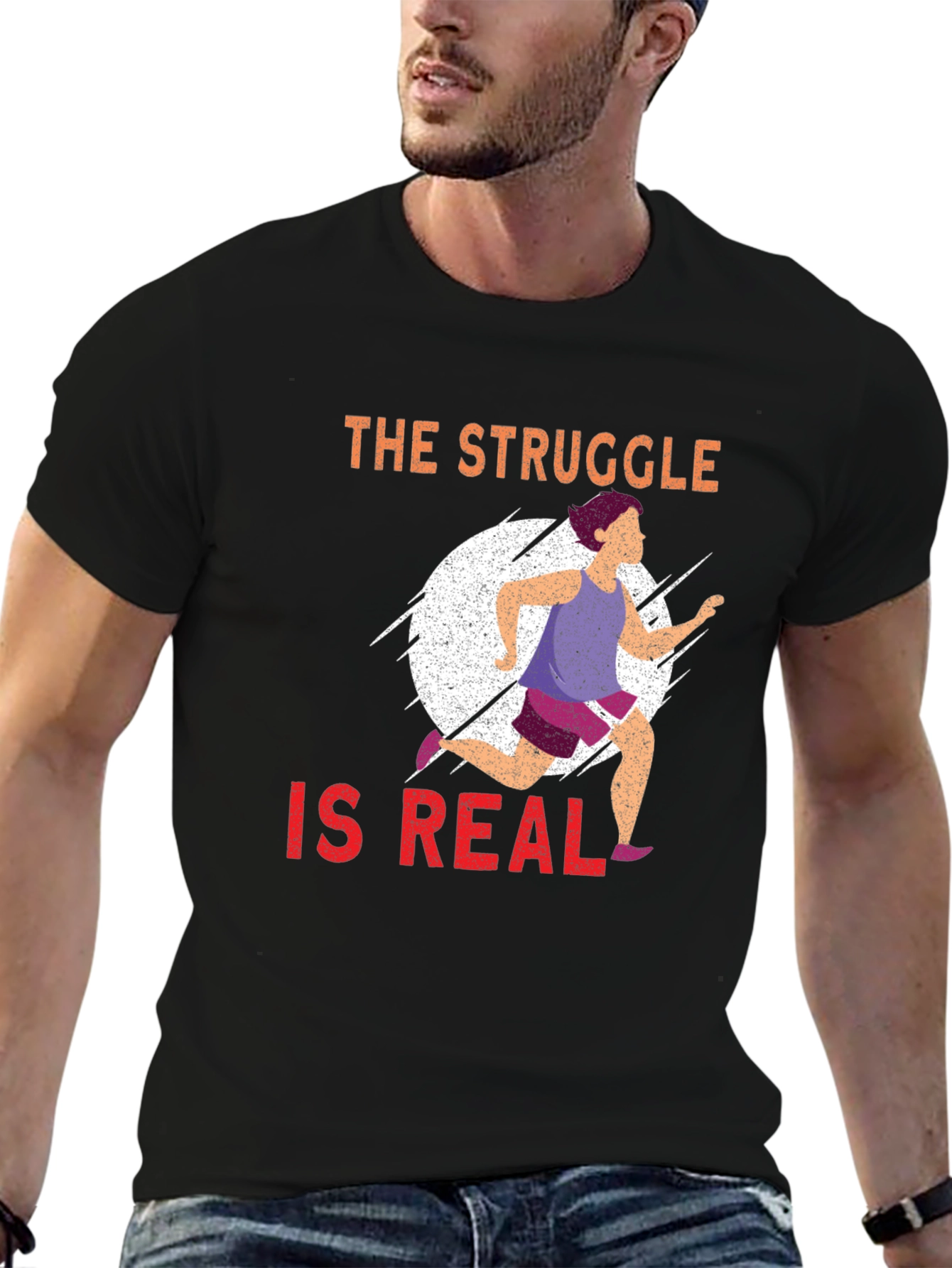 The Struggle Is Real Running T-Shirt - 6