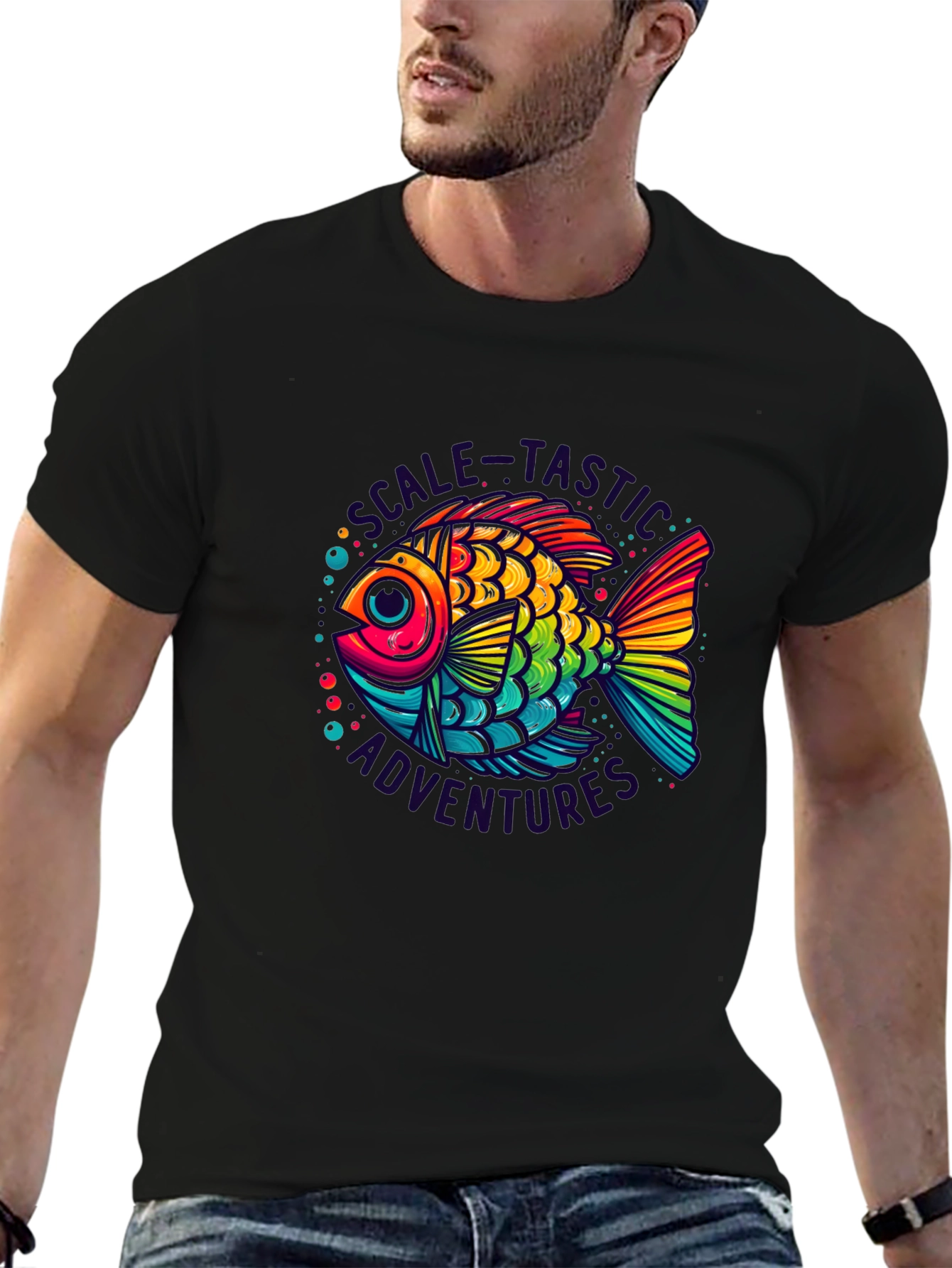 Rainbow Fish Scale-Tastic Adventures Graphic Tee - 6