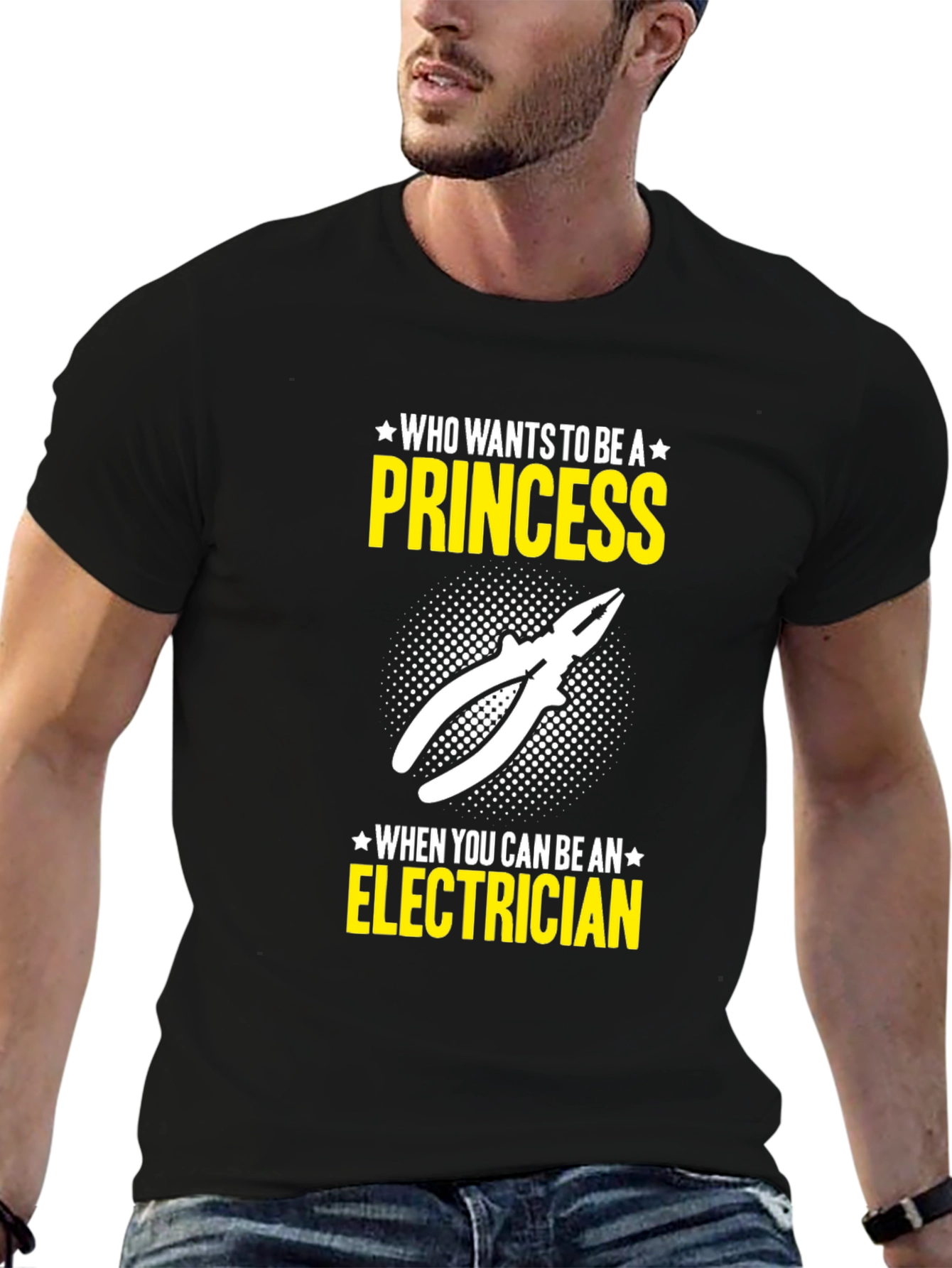 Black Electrician Princess T-Shirt view 6