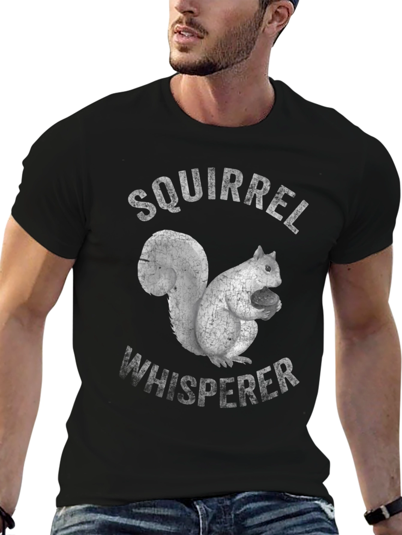 Black Squirrel Whisperer T-Shirt - Funny Animal Tee view 6