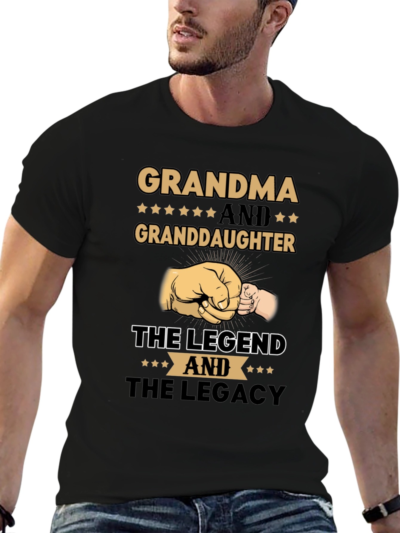 Black Grandma & Granddaughter Legend Legacy T-Shirt view 6
