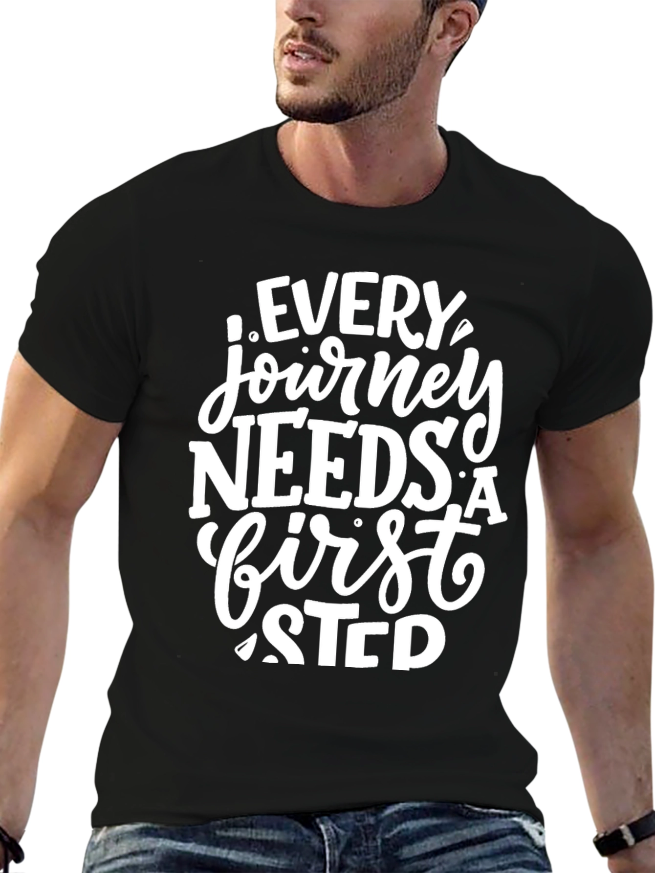 Black Journey First Step Graphic Tee view 6