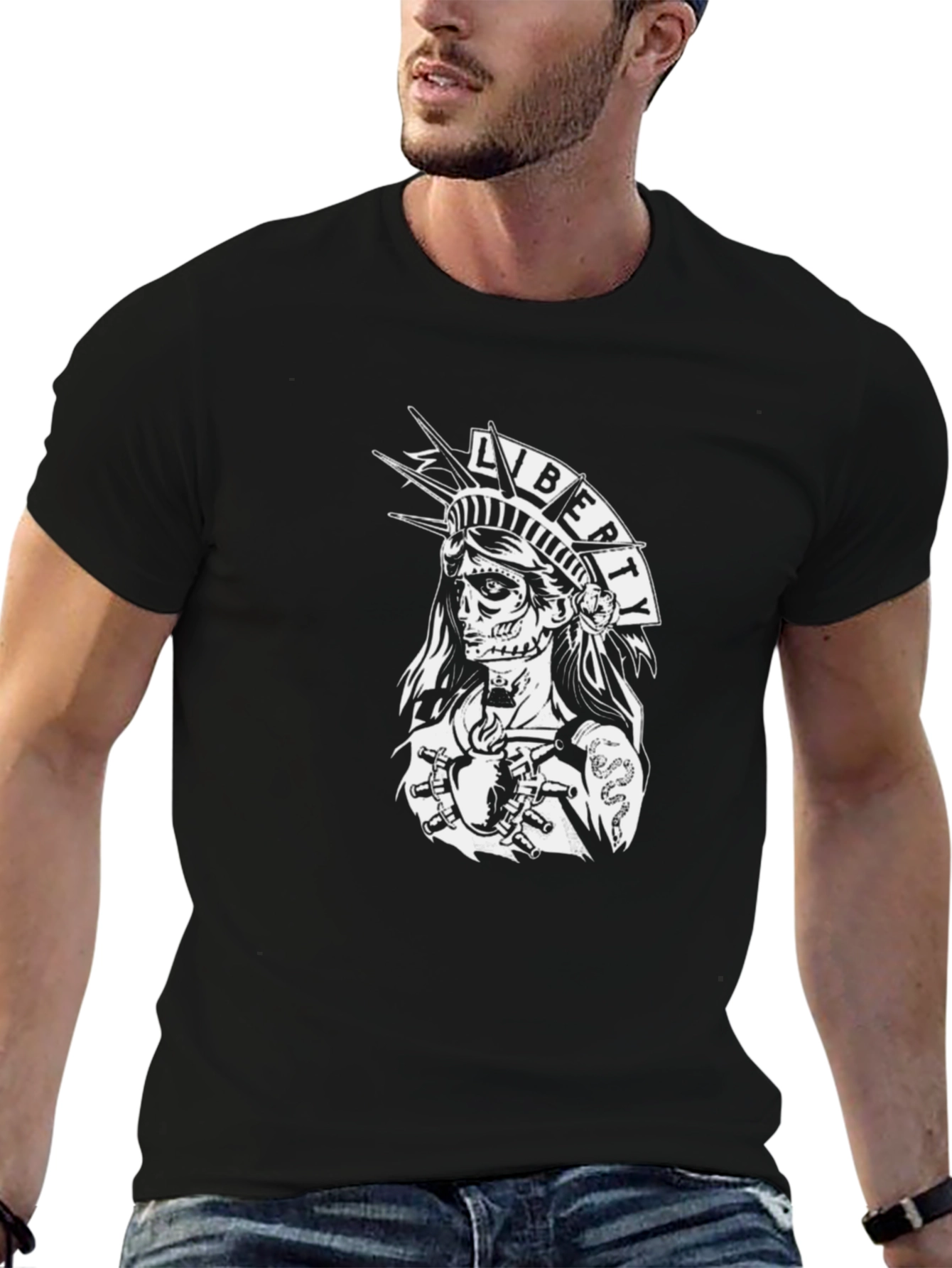 Liberty Sugar Skull T-Shirt - Black - 6