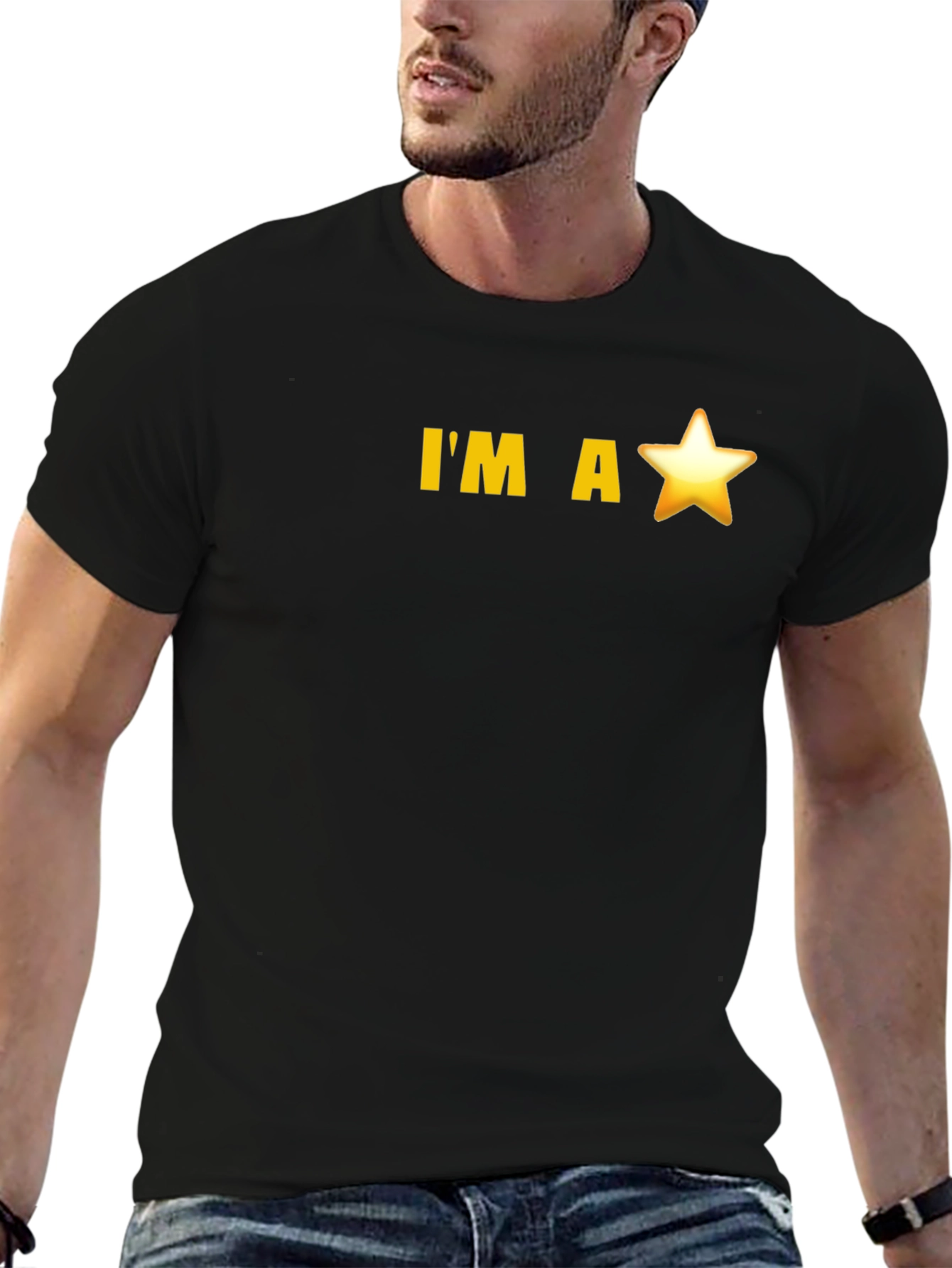 Black I'm a Star Black Tee view 6