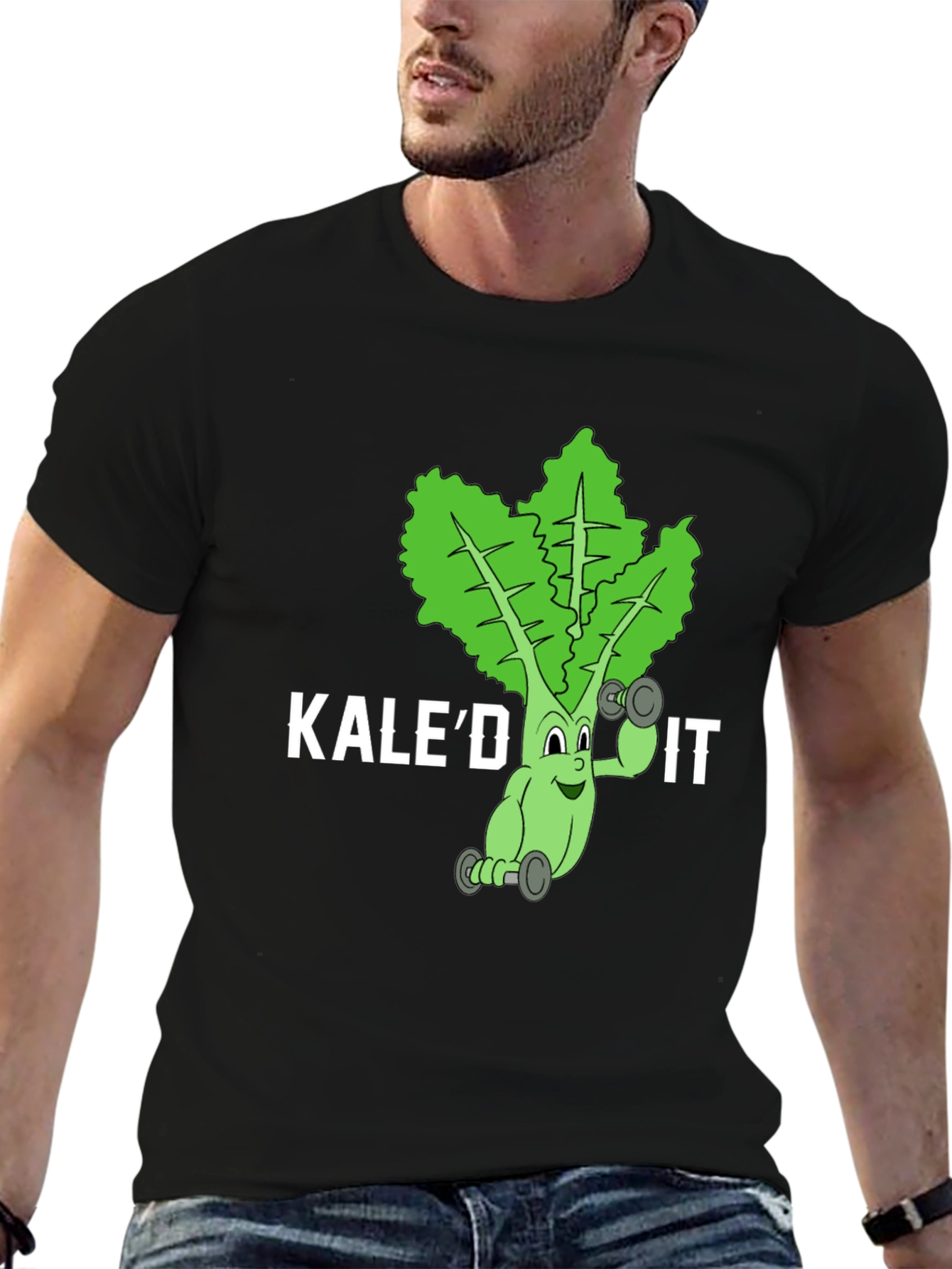 Black Kale'd It! Funny Workout T-Shirt  view 6