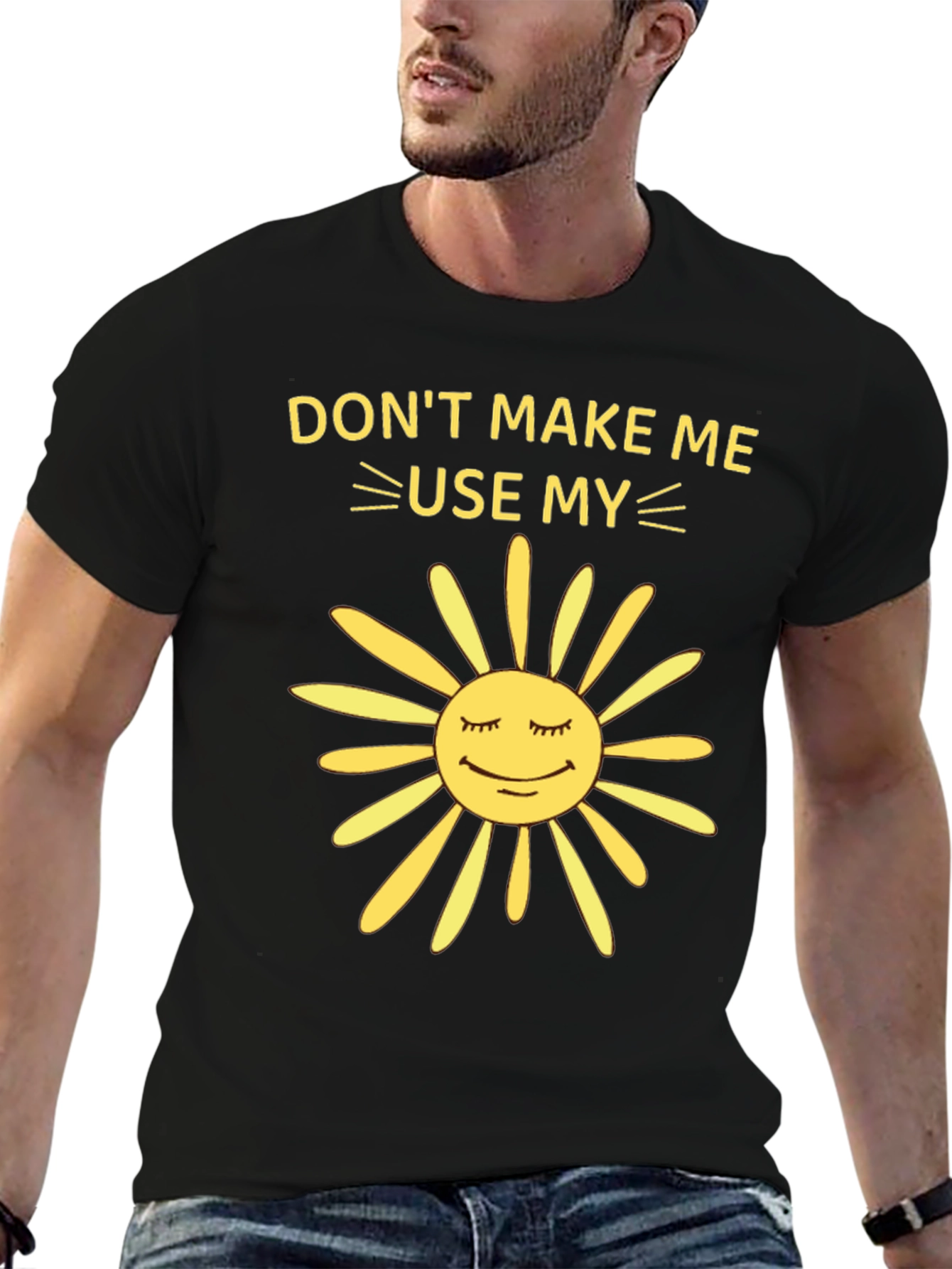 Black Funny Sunshine Graphic Tee view 6