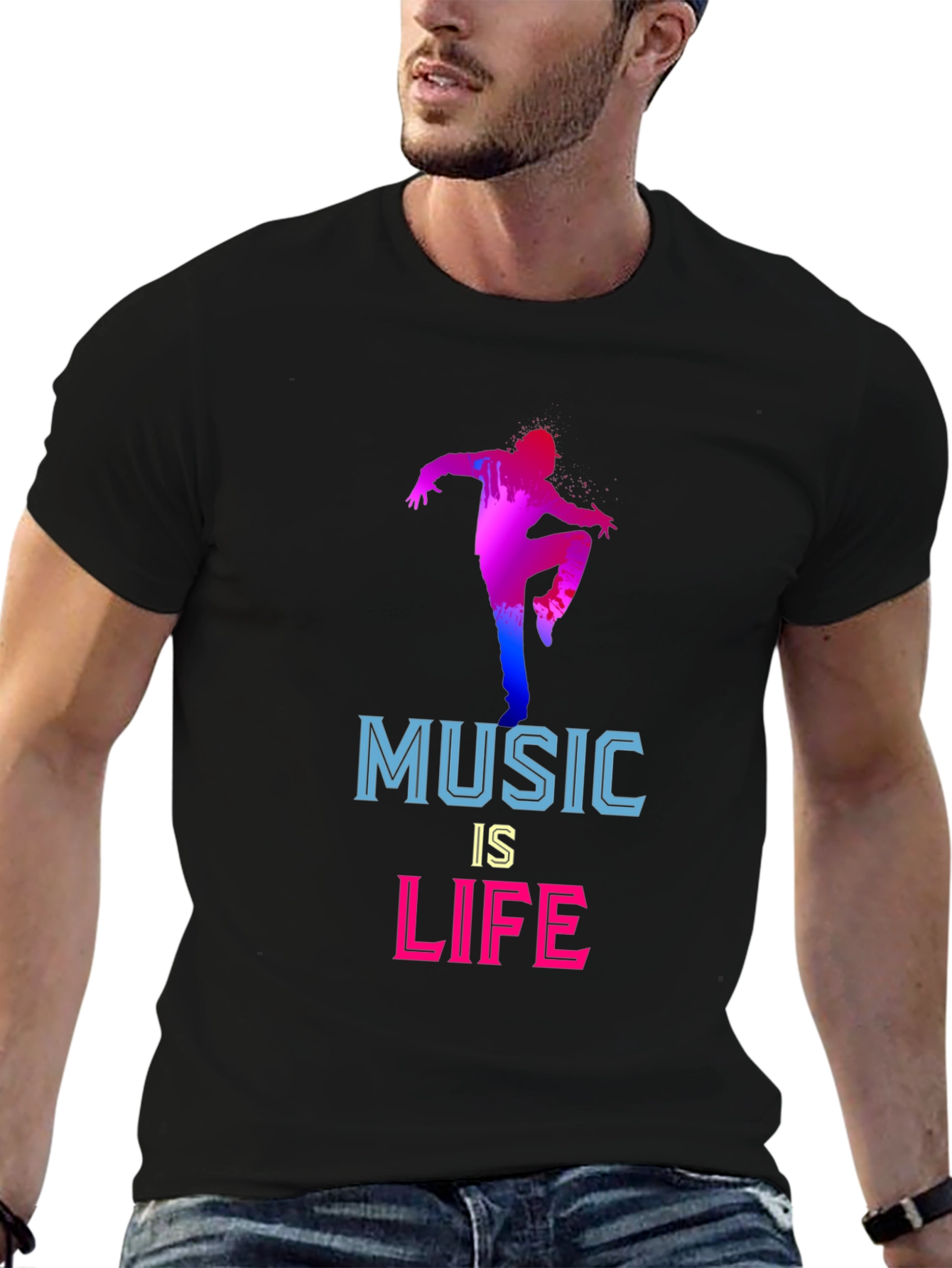 Black Music is Life Graphic T-Shirt view 6
