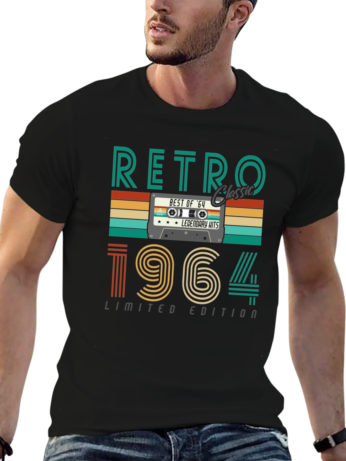 Black Retro 1964 Limited Edition Graphic Tee view 6