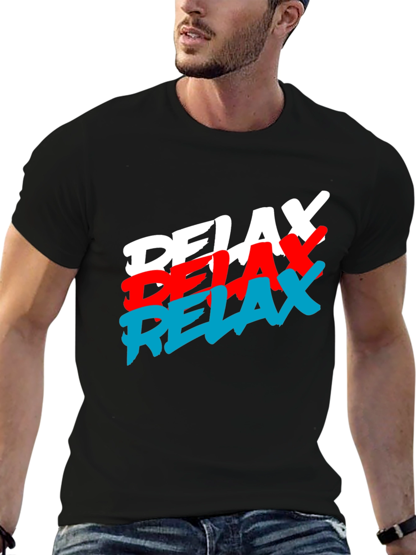 Black Relax Graphic Tee - Casual Comfort view 6
