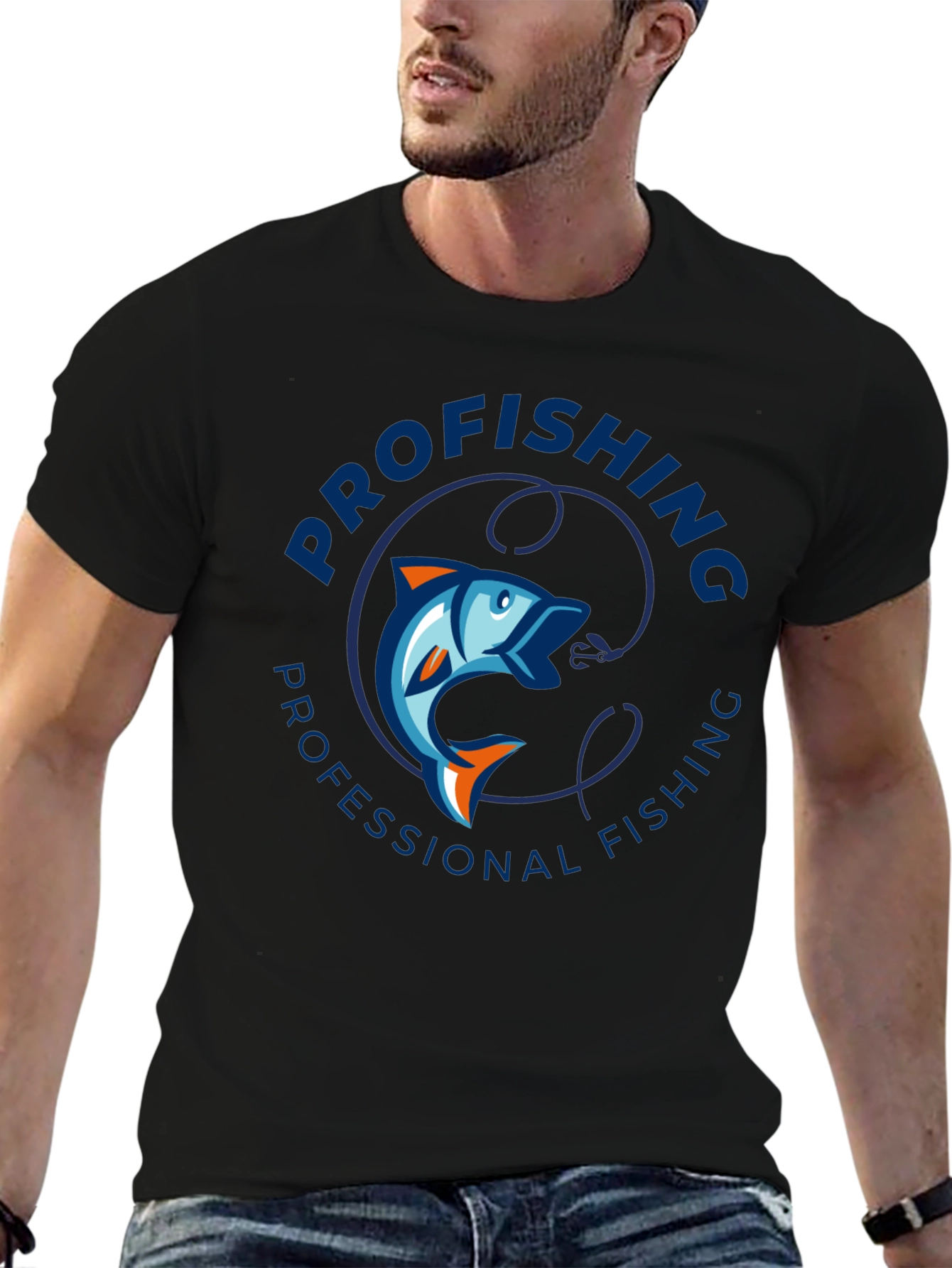 Black ProFishing Graphic Tee - Black Fishing T-Shirt view 6