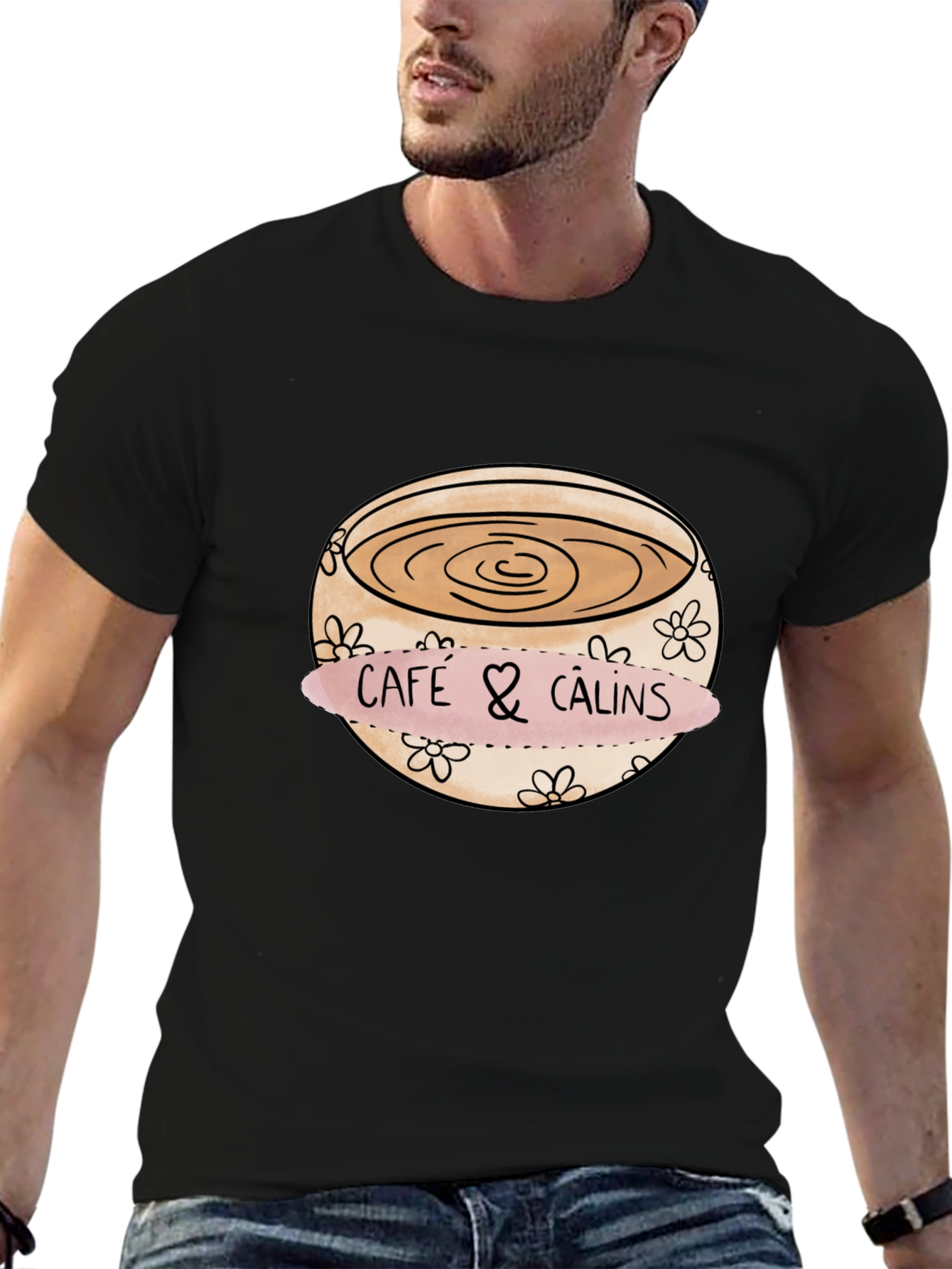 Cafe & Calins Graphic Tee - Coffee Lover's Comfort - 6