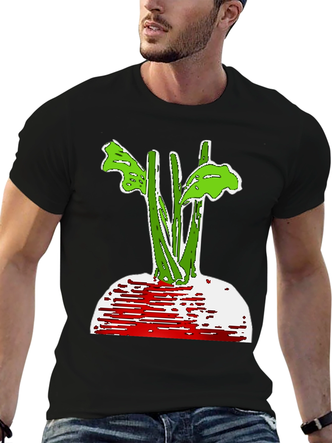 Black Beet Plant Graphic T-Shirt - Nature Lover Tee view 6