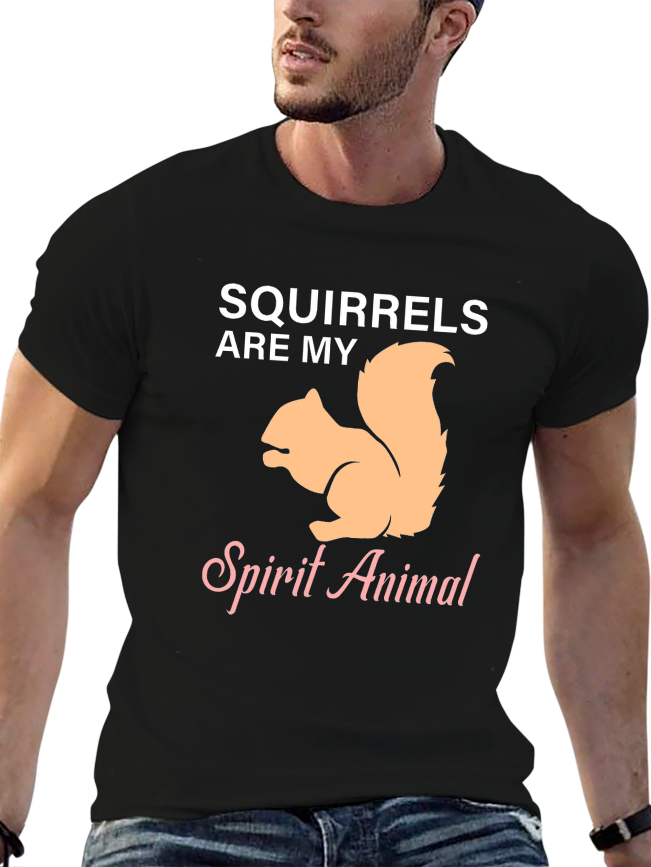 Black Squirrels Are My Spirit Animal Graphic T-Shirt view 6