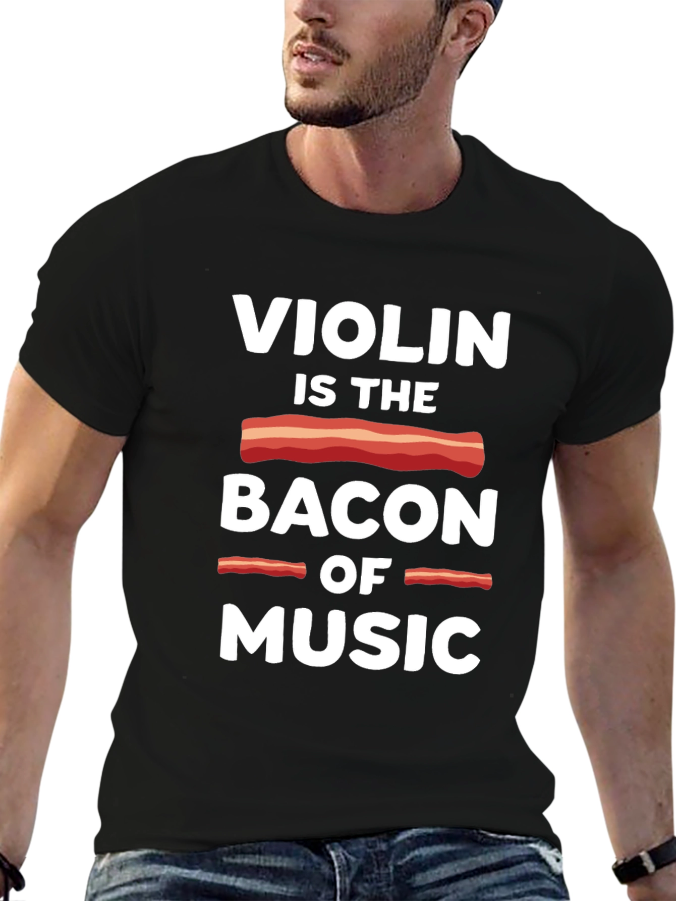 Black Violin is the Bacon of Music T-Shirt view 6