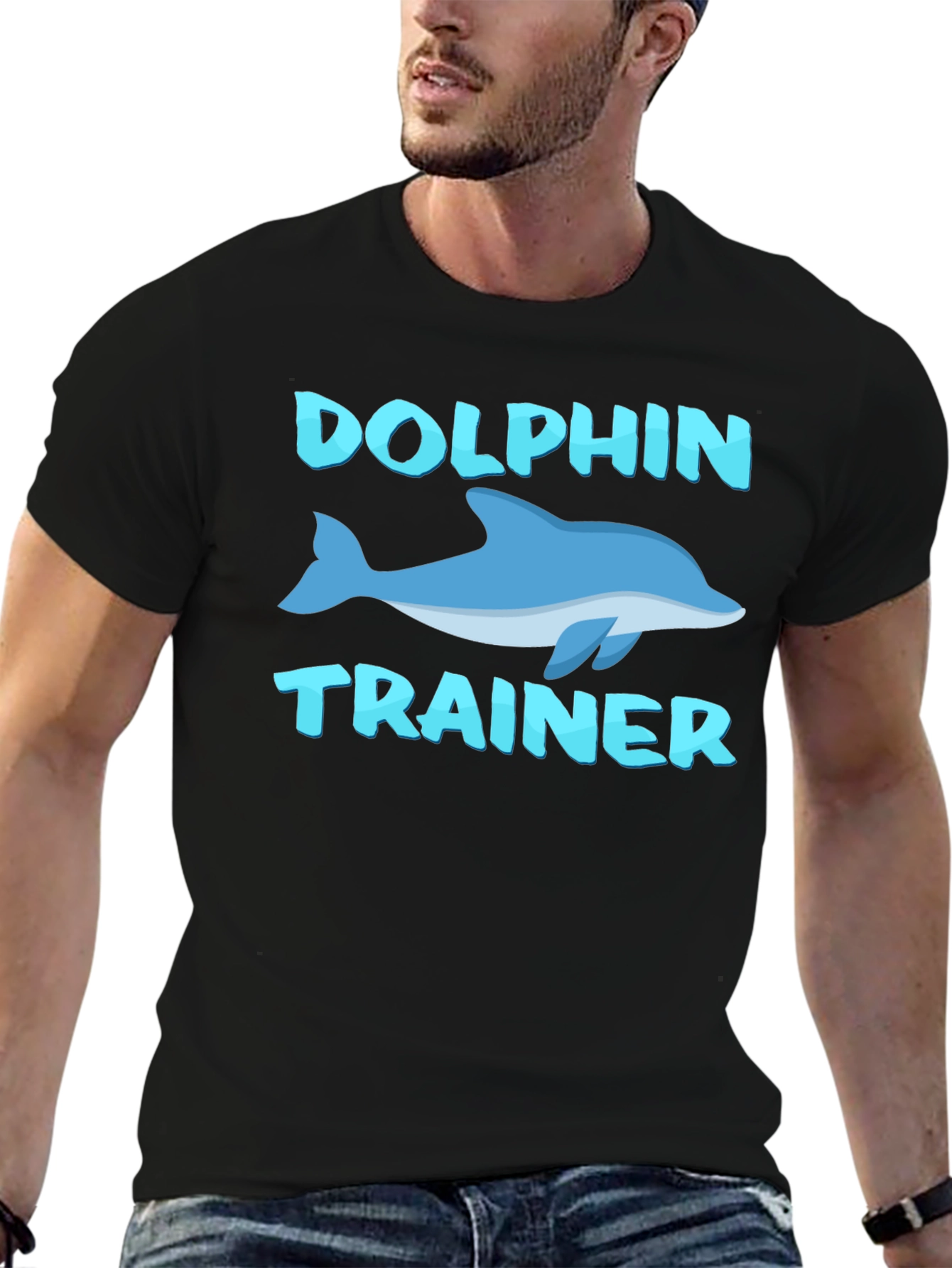 Black Dolphin Trainer Graphic Tee - Black view 6