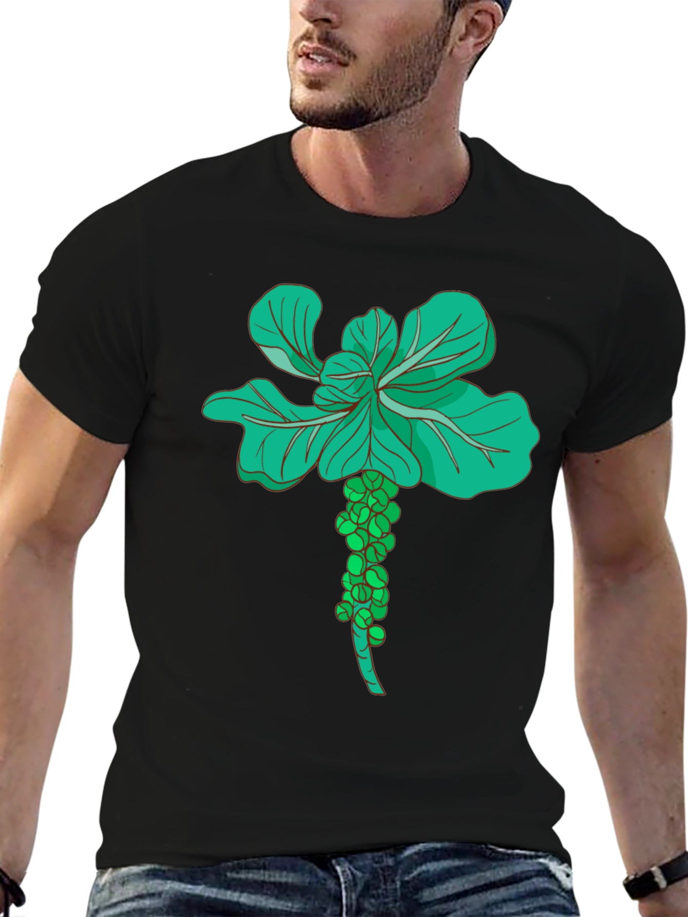 Brussels Sprouts Plant Graphic Tee - 6