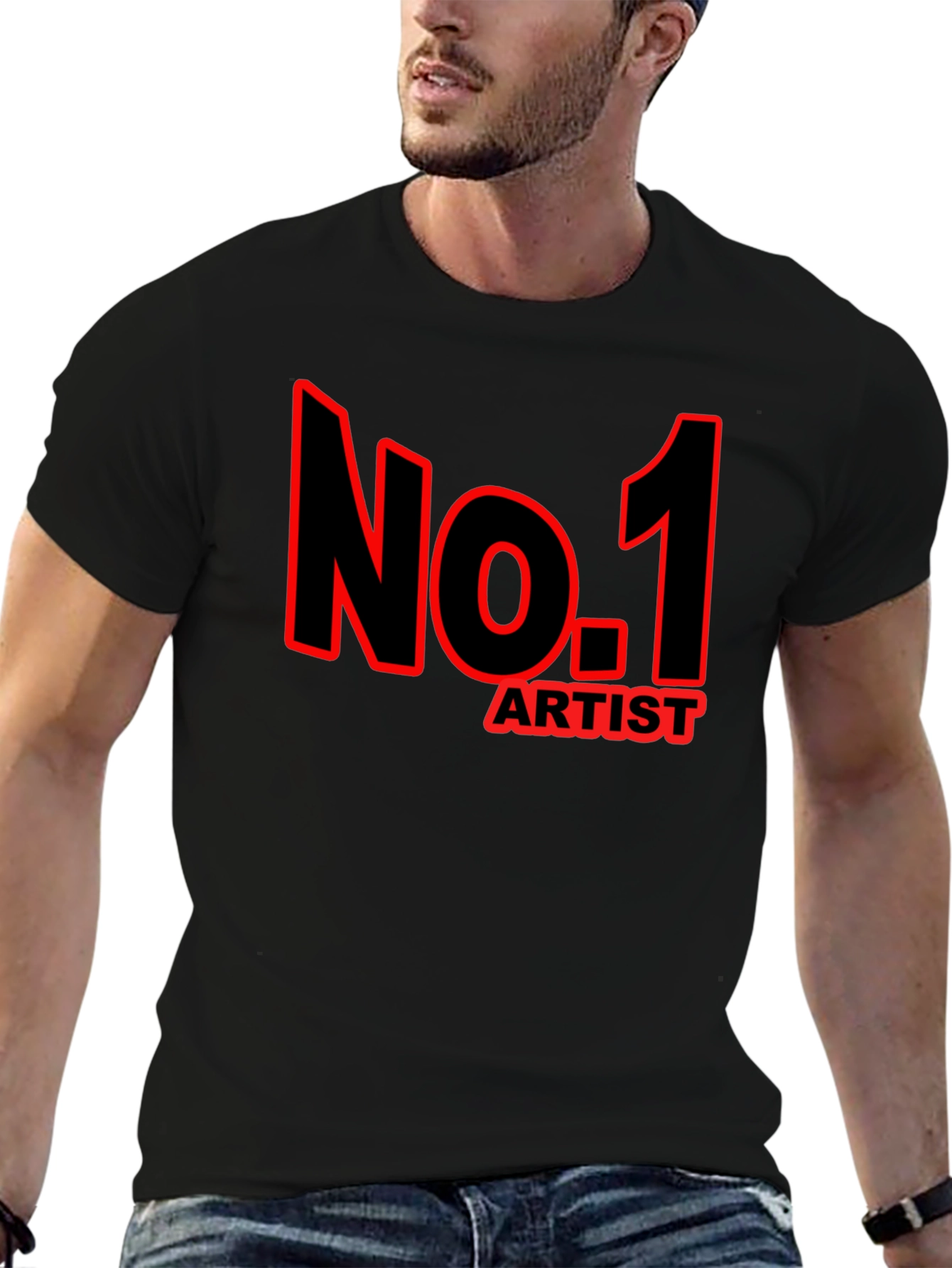 Black No. 1 Artist Graphic T-Shirt - Black view 6