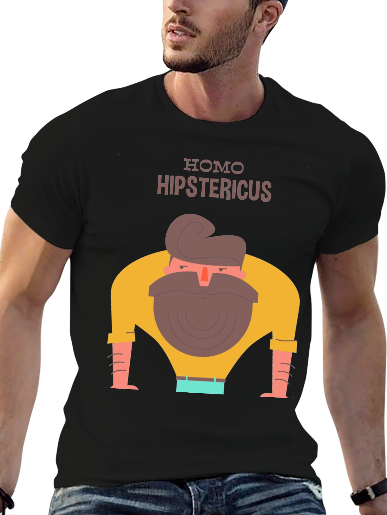 Black Homo Hipstericus Graphic Tee view 6