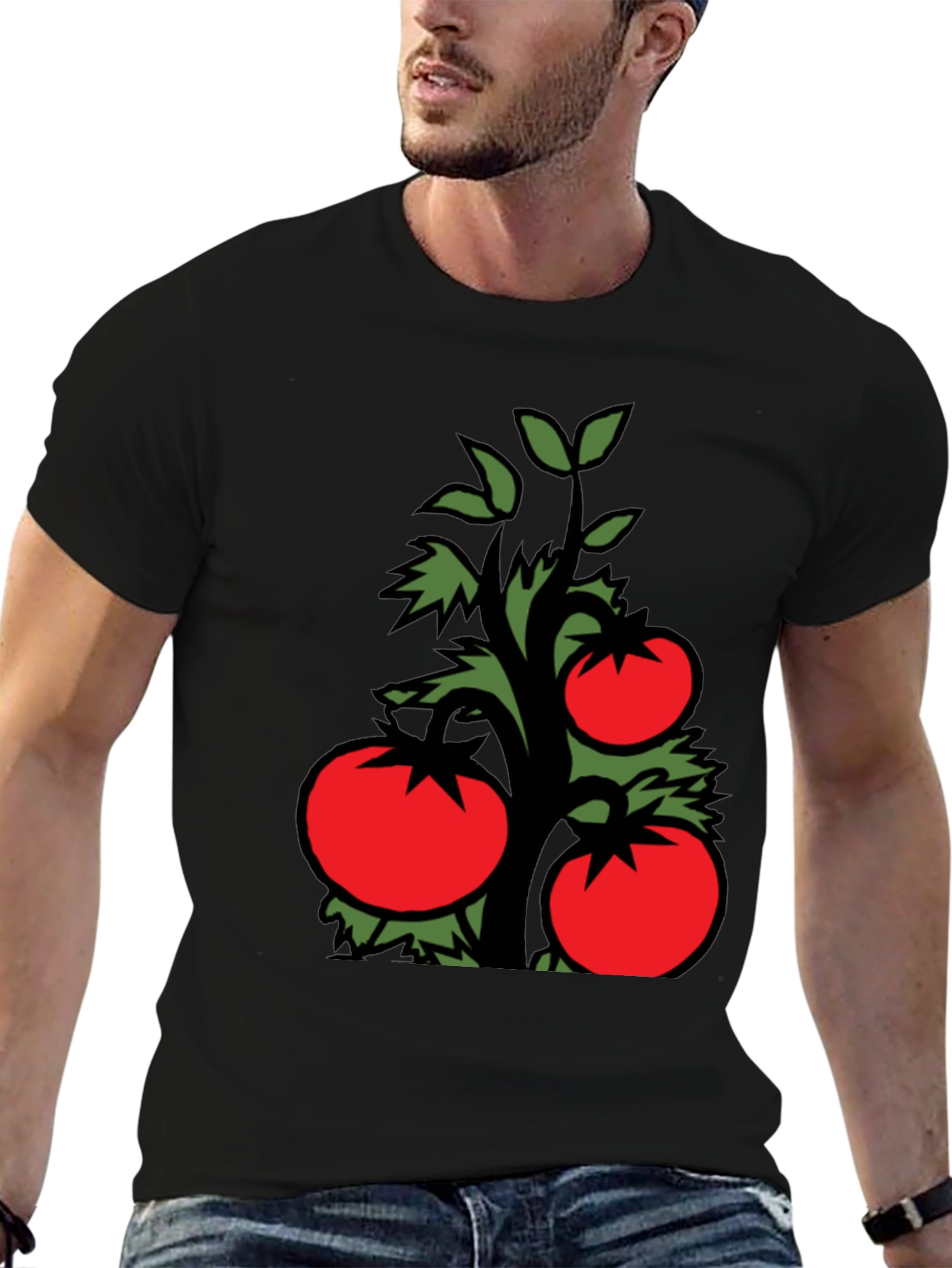 Black Tomato Plant Graphic Tee - Fresh Style view 6