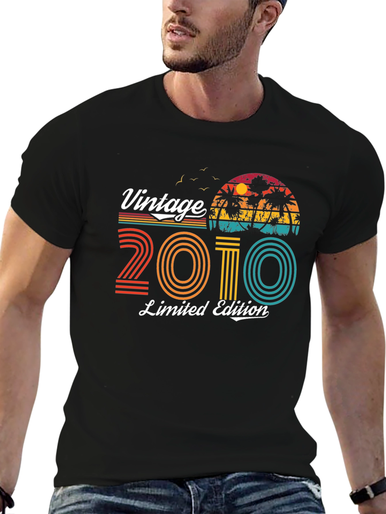 Black Vintage 2010 Limited Edition Retro T-Shirt view 6