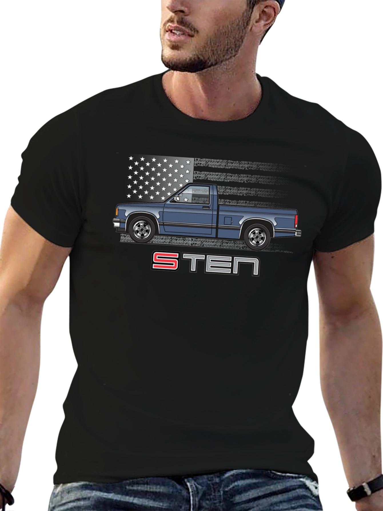 Black S10 Truck Graphic T-Shirt - Classic Pickup Tee view 6