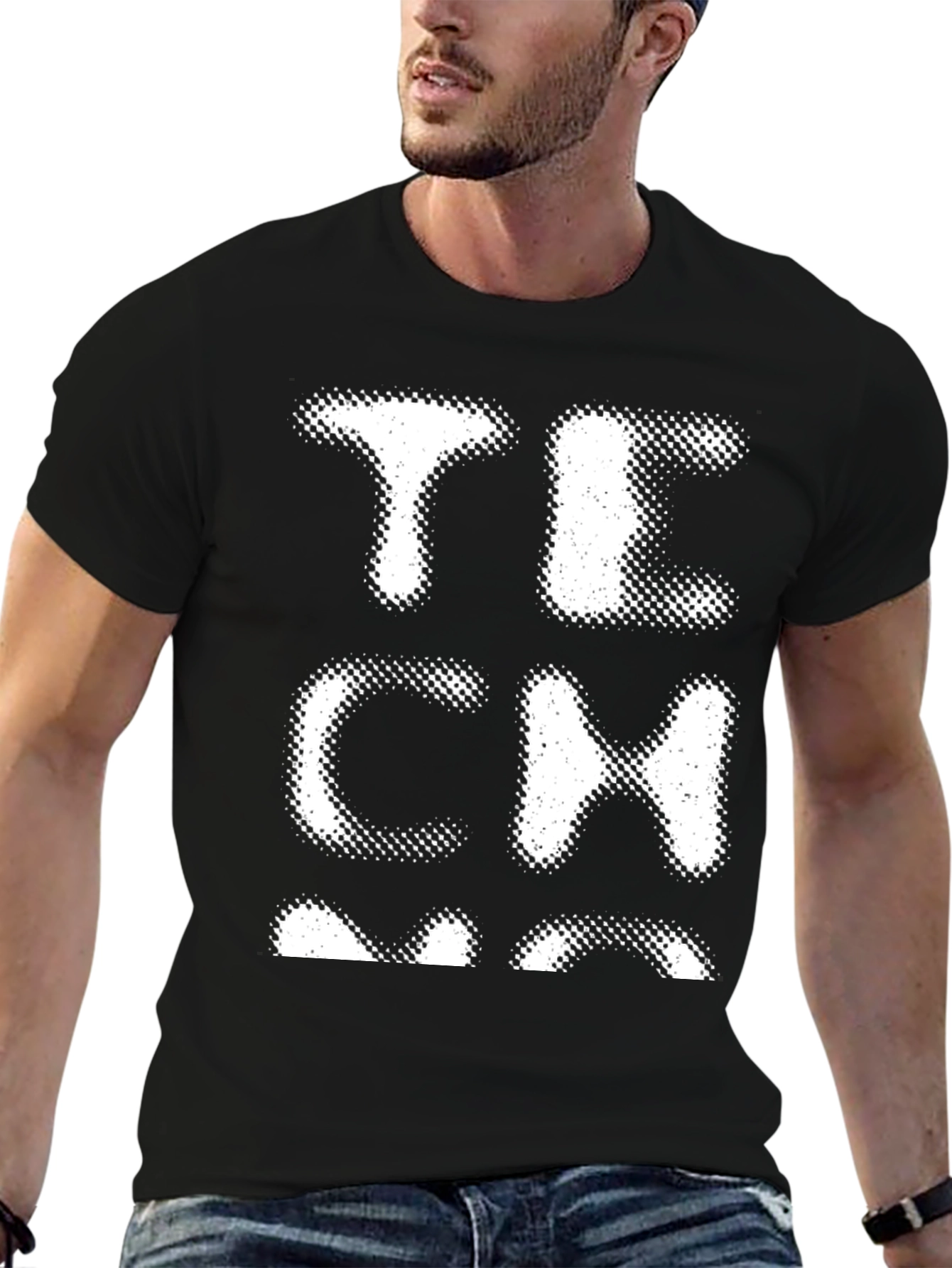 Black Tech T-Shirt Black Novelty Tee view 6