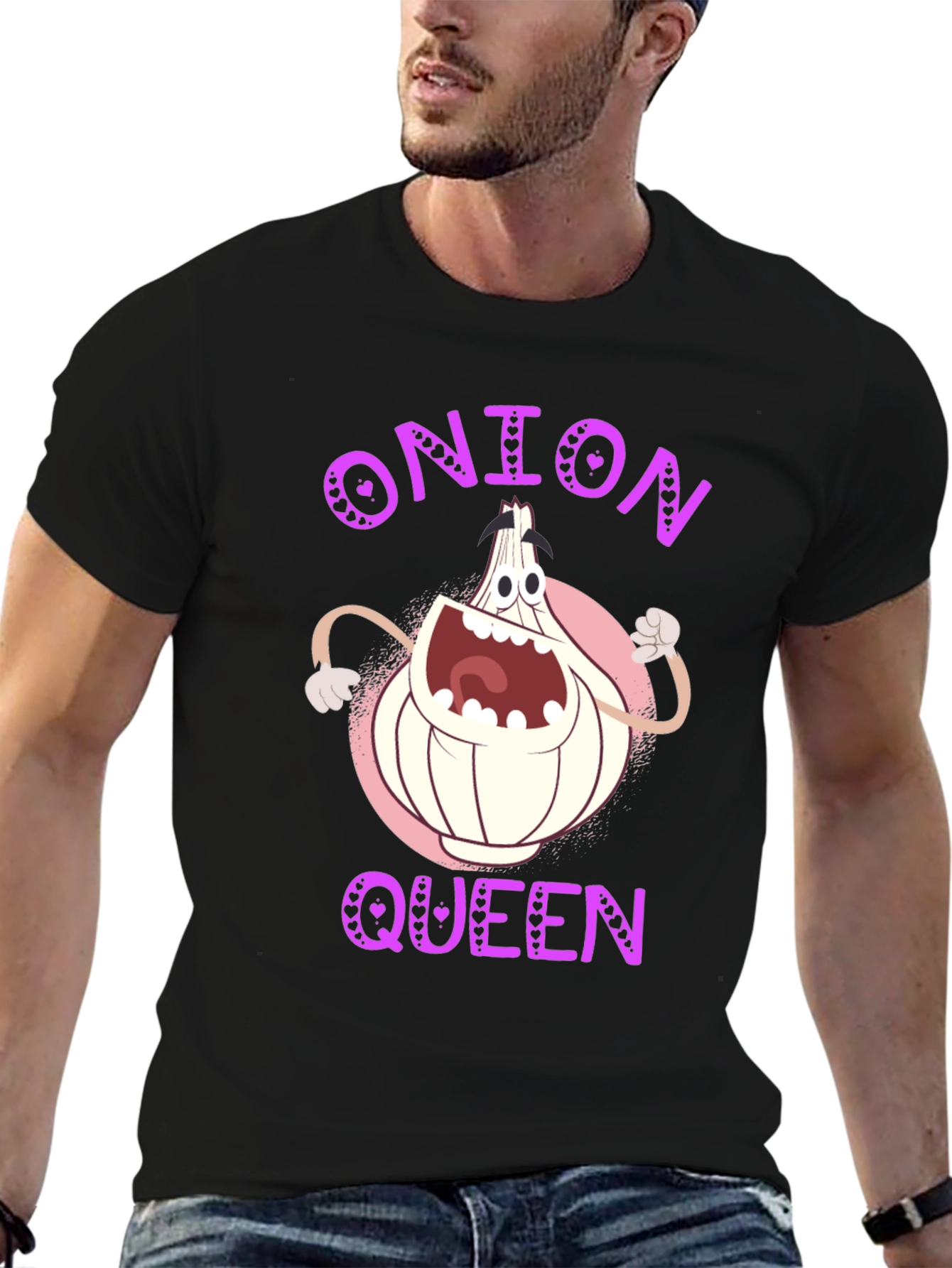 Black Onion Queen T-Shirt - Funny Graphic Tee view 6