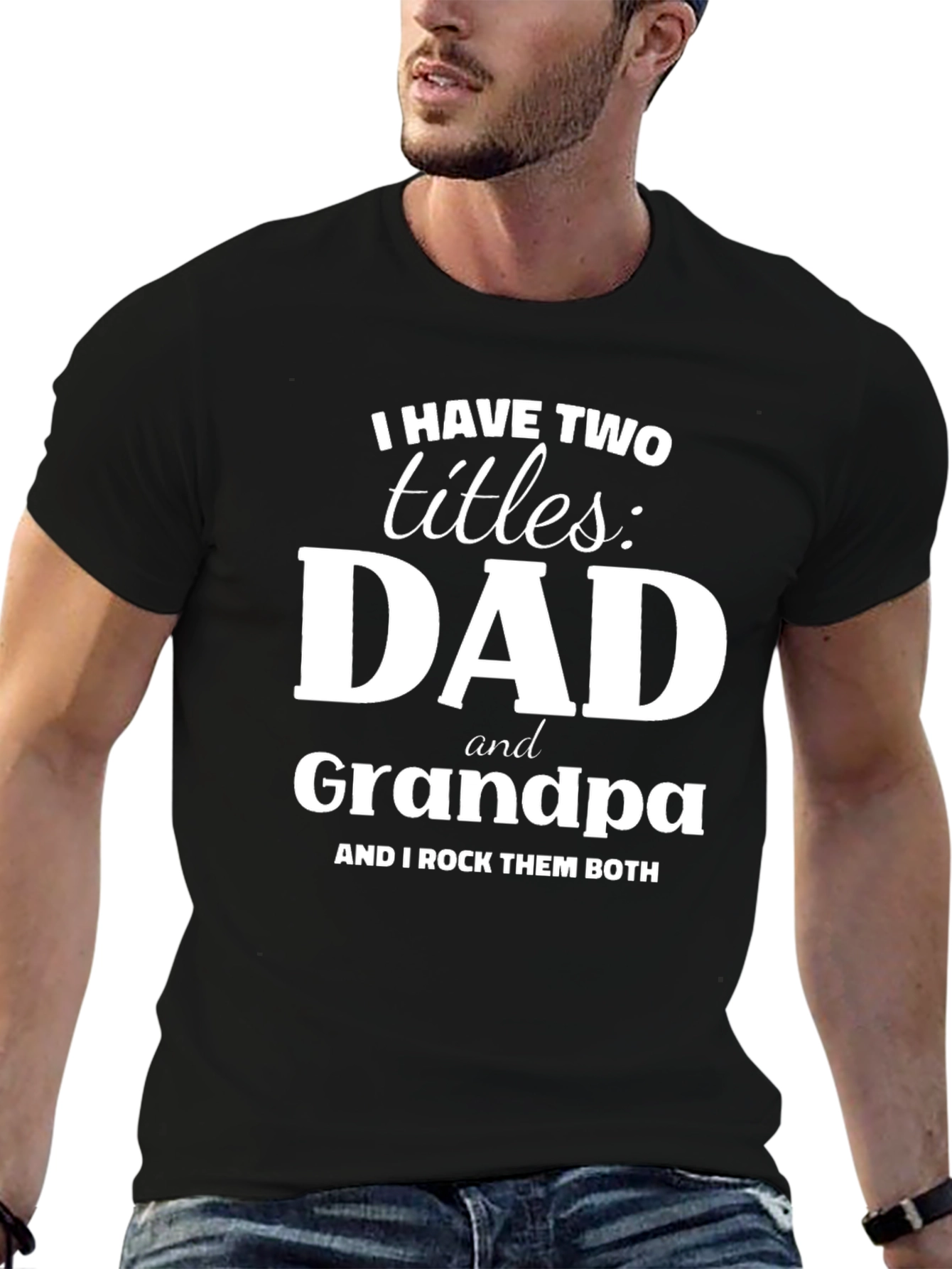Black Dad & Grandpa Graphic T-Shirt view 6