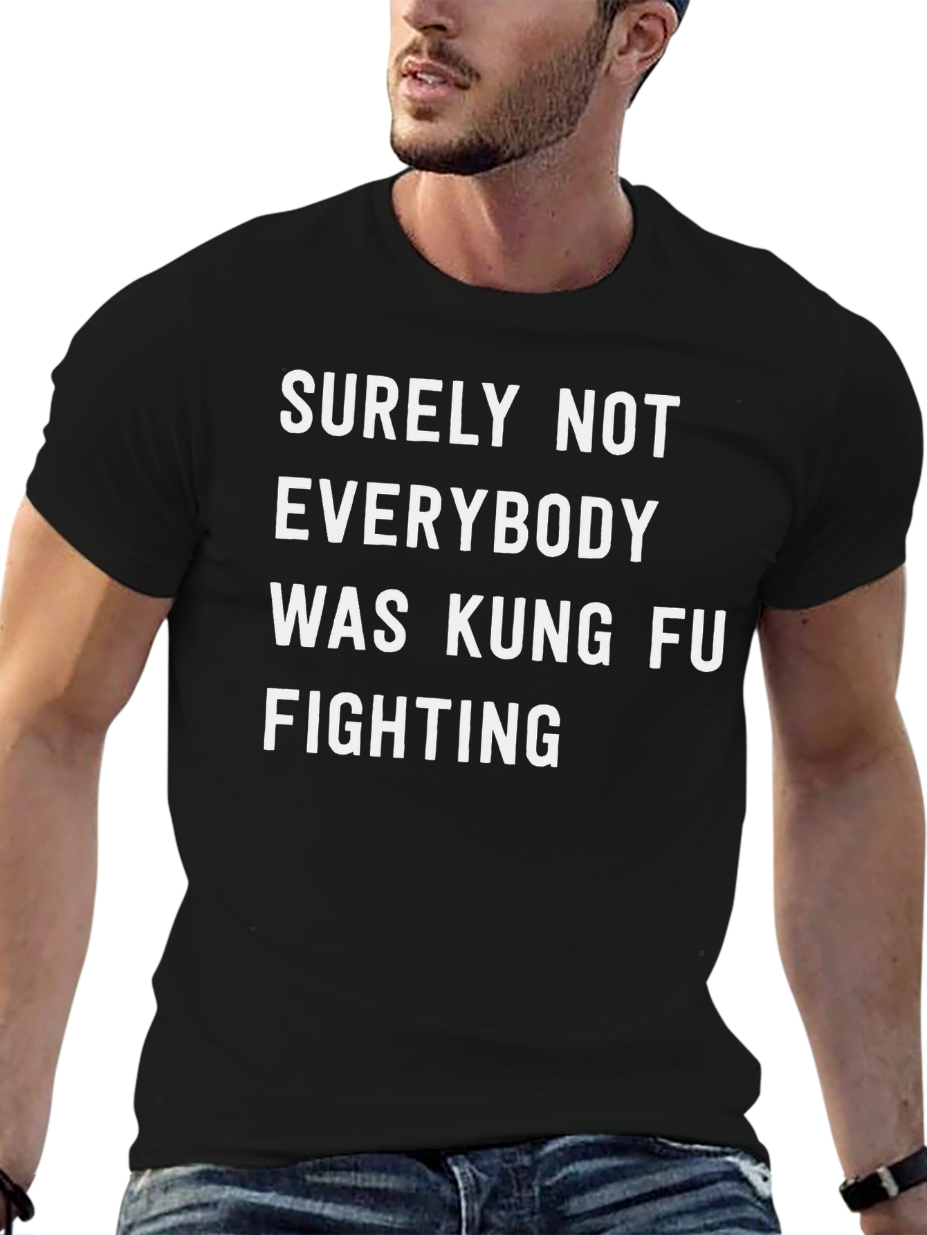 Black Kung Fu Fighting T-Shirt - Novelty Tee view 6