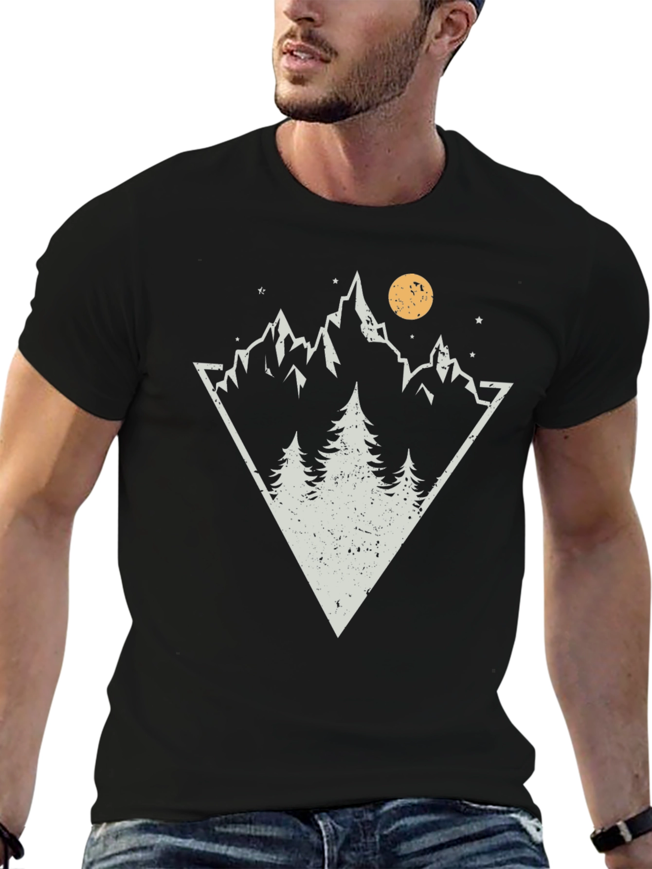 Black Mountain Triangle Graphic T-Shirt view 6