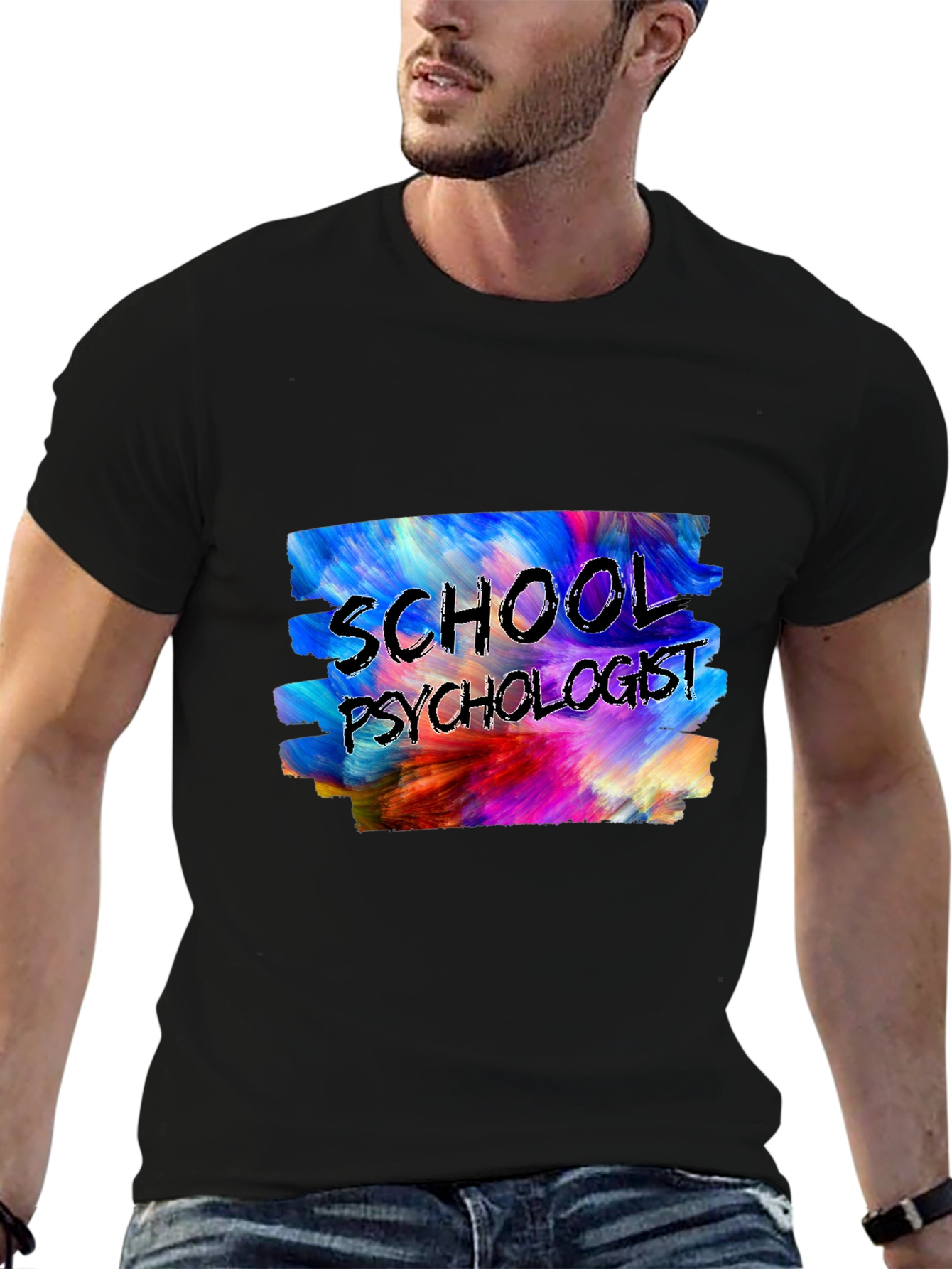 Black School Psychologist T-Shirt view 6