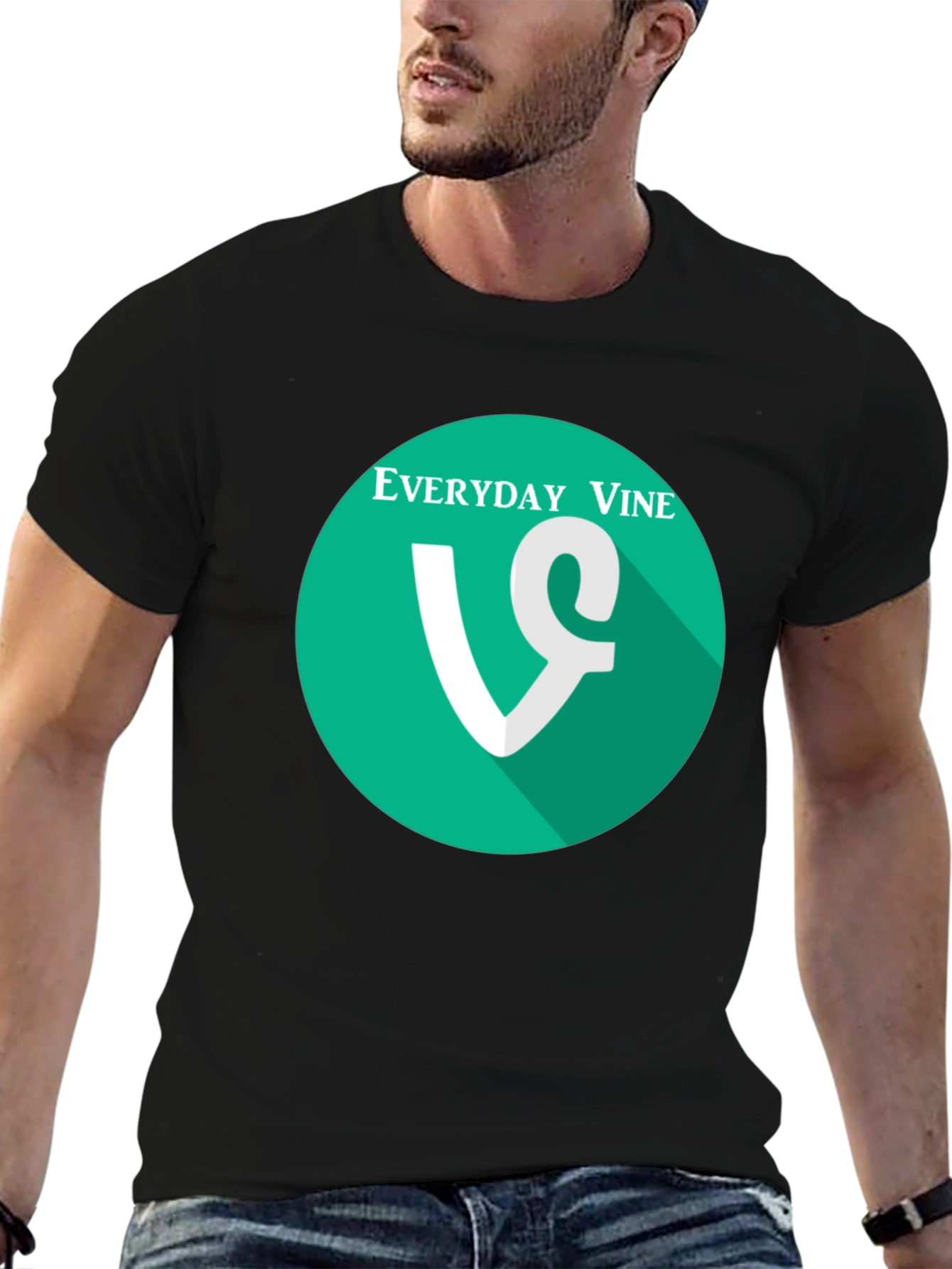Black Everyday Vine T-Shirt - Black Graphic Tee view 6