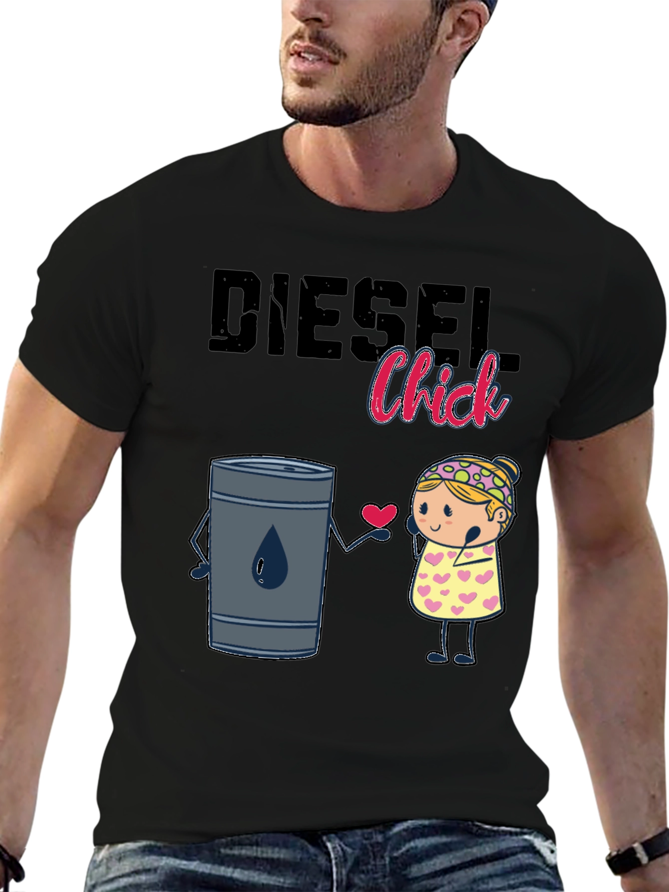 Black Diesel Chick Graphic T-Shirt view 6