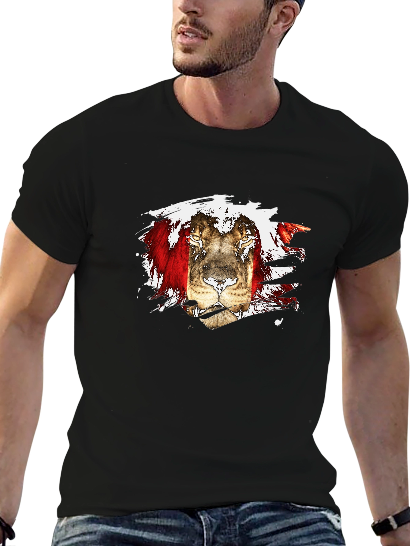 Black Lion Graphic Tee - Unique Style view 6